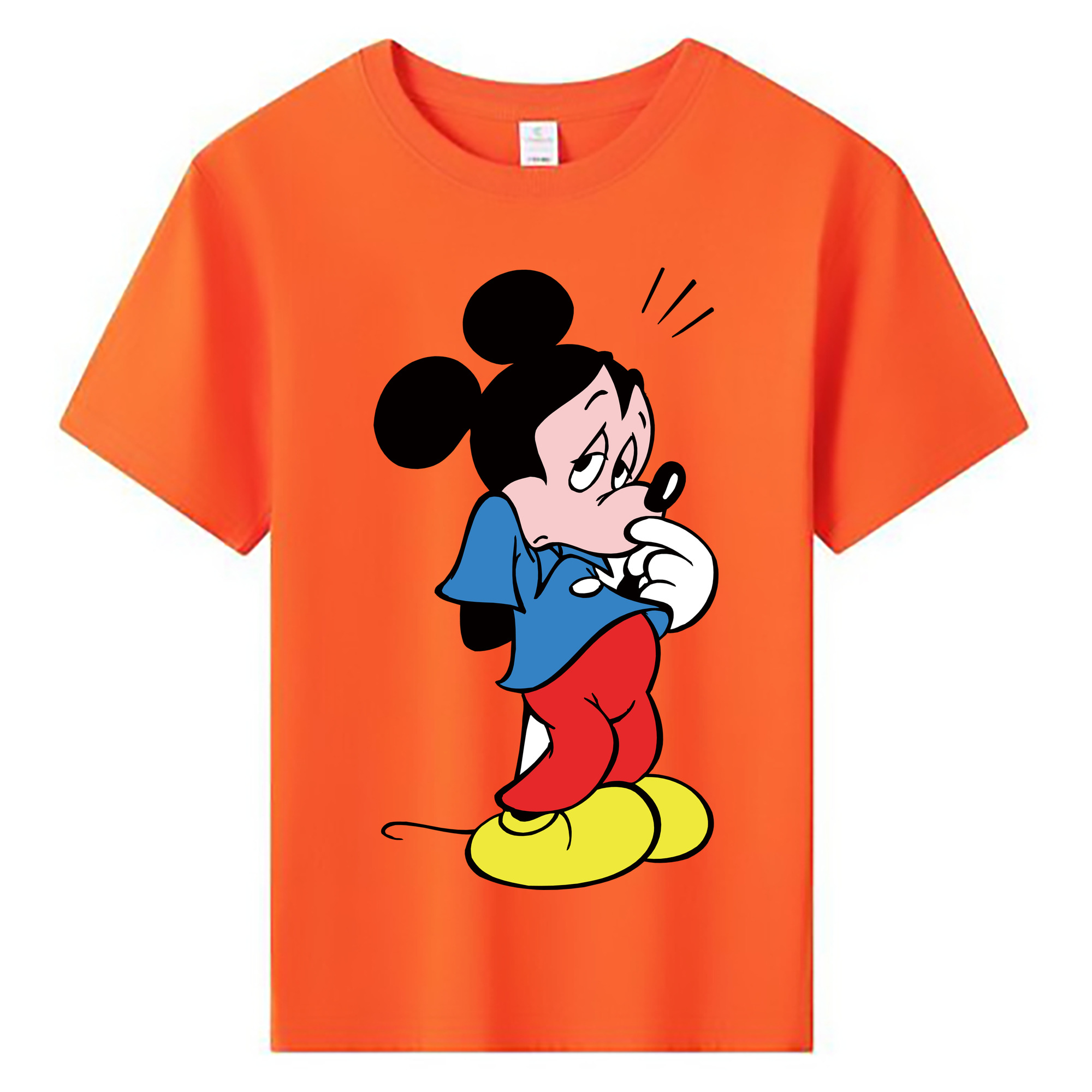 ミッキーマウス Mickey Mouse 綿100％キッズTシャツ（フロントプリント）