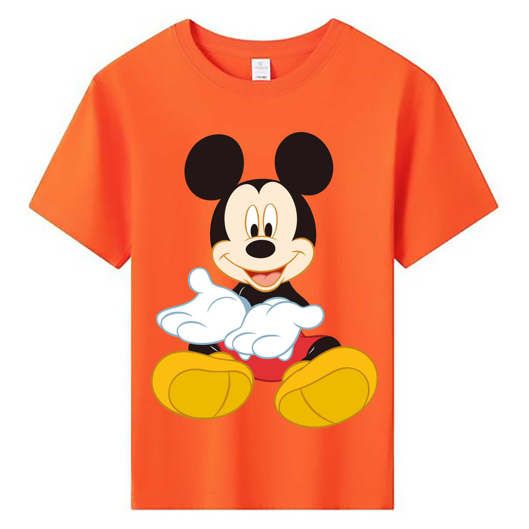 ミッキーマウス Mickey Mouse 綿100％キッズTシャツ（フロントプリント）