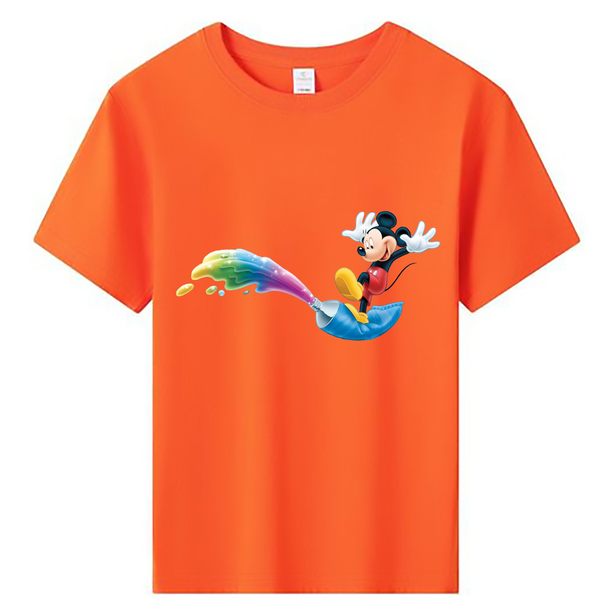 ミッキーマウス Mickey Mouse 綿100％キッズTシャツ（フロントプリント）