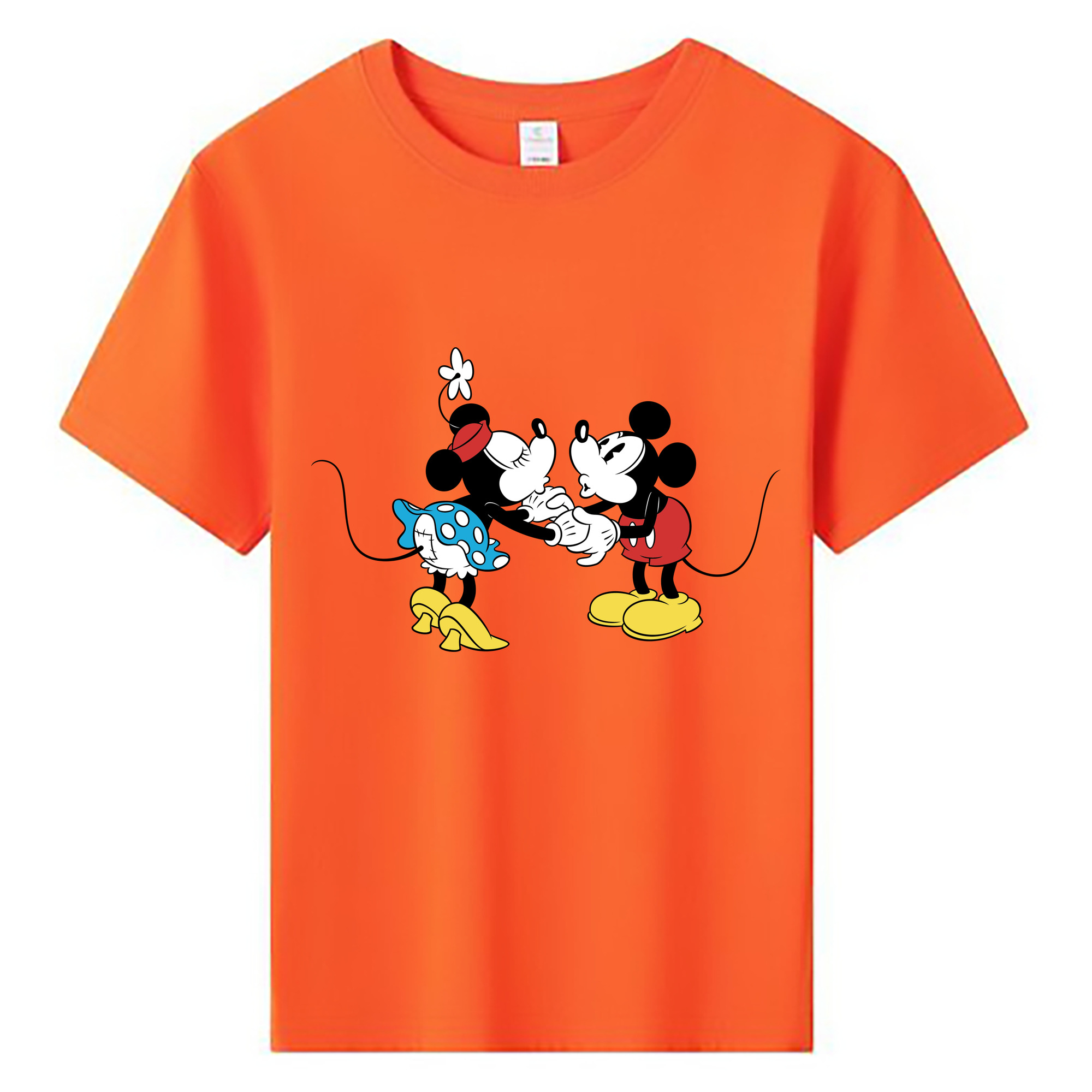 ミッキーマウス Mickey Mouse 綿100％キッズTシャツ（フロントプリント）
