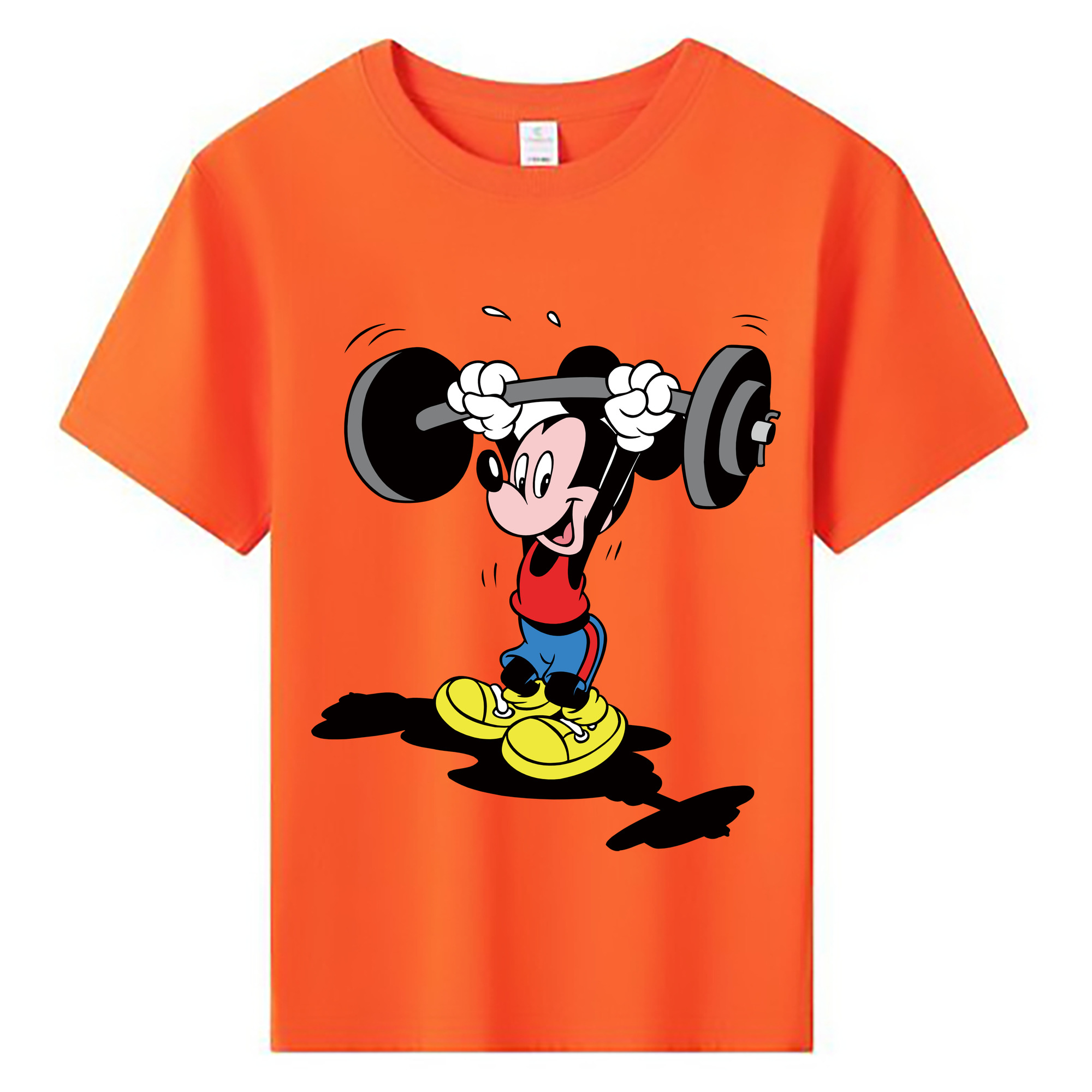 ミッキーマウス Mickey Mouse 綿100％キッズTシャツ（フロントプリント）