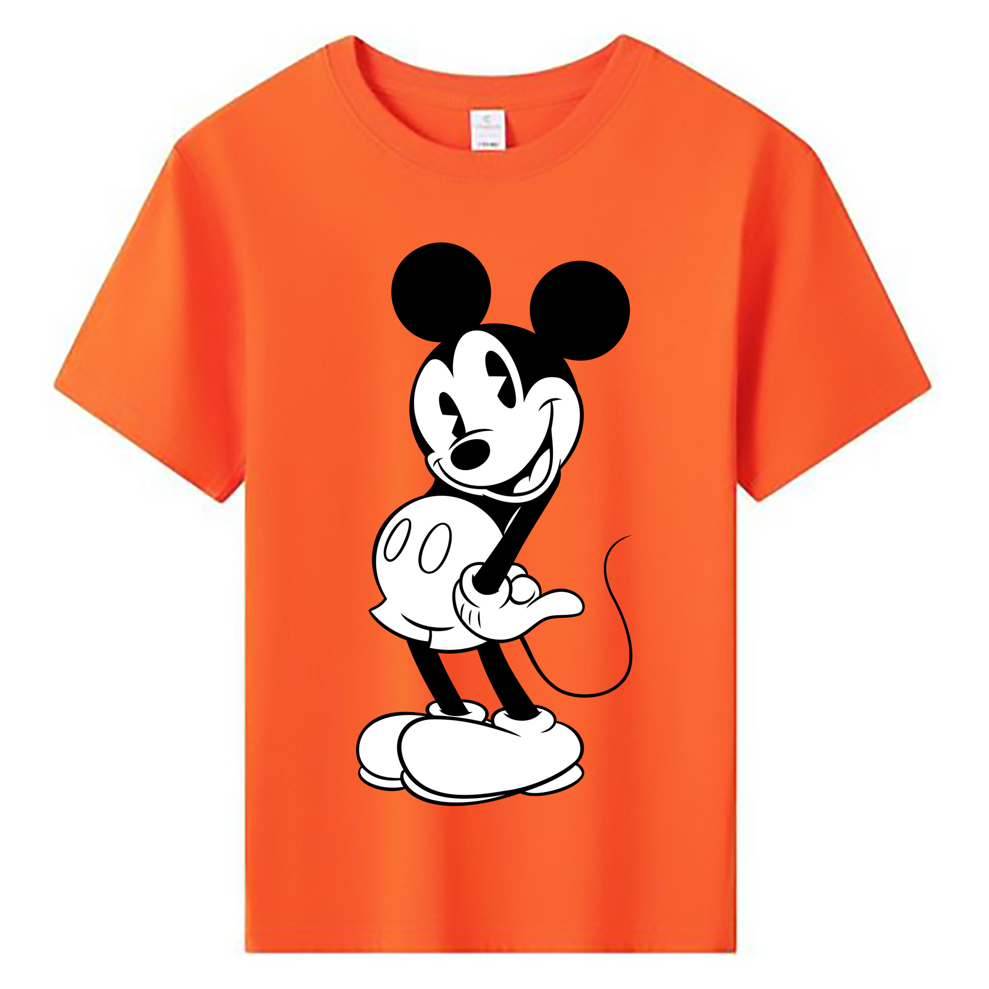 ミッキーマウス Mickey Mouse 綿100％キッズTシャツ（フロントプリント）