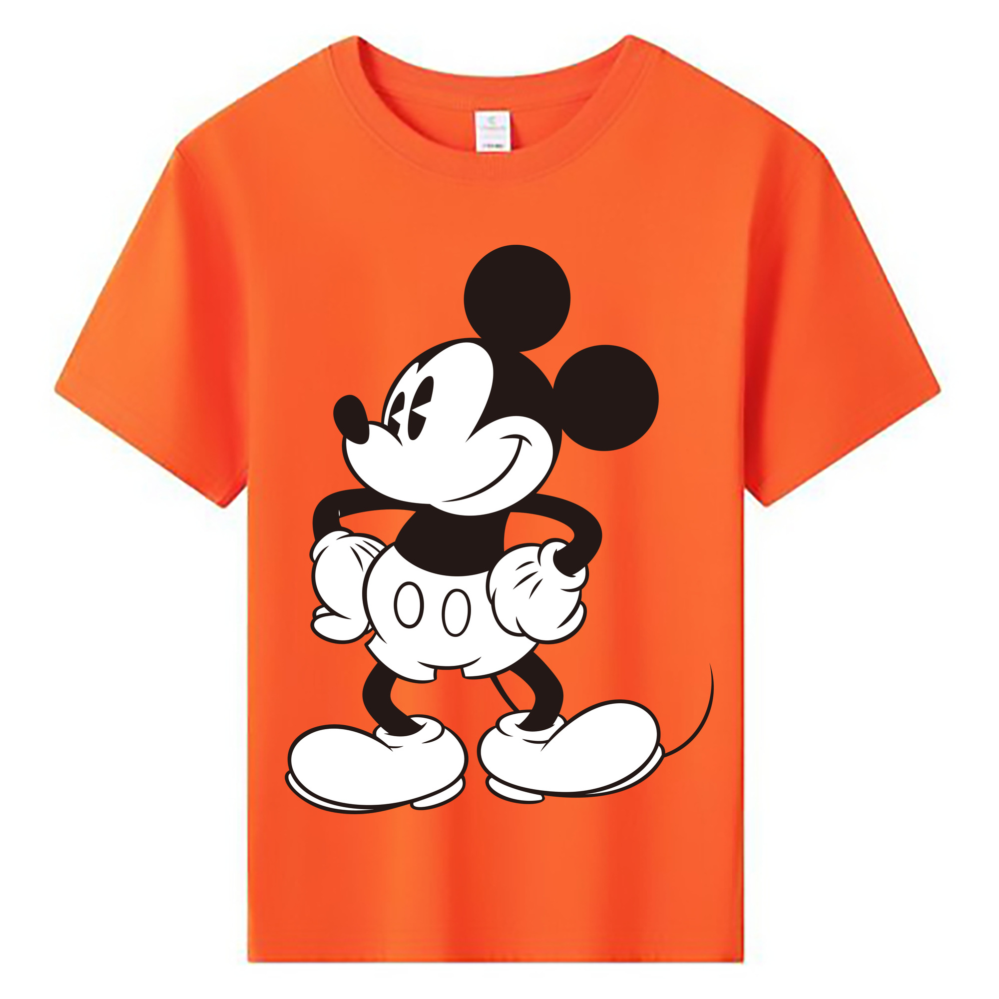 ミッキーマウス Mickey Mouse 綿100％キッズTシャツ（フロントプリント）