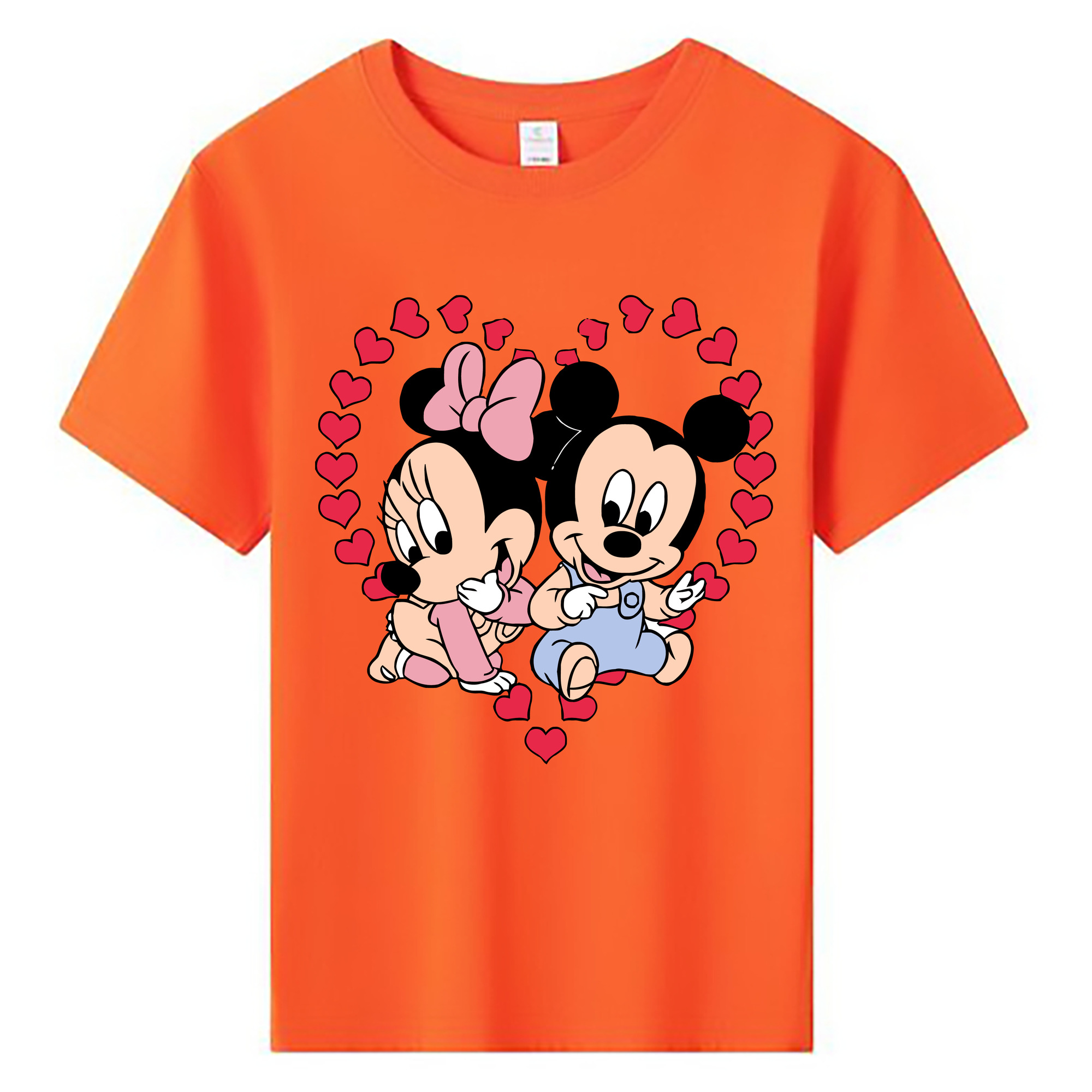 ミッキーマウス Mickey Mouse 綿100％キッズTシャツ（フロントプリント）