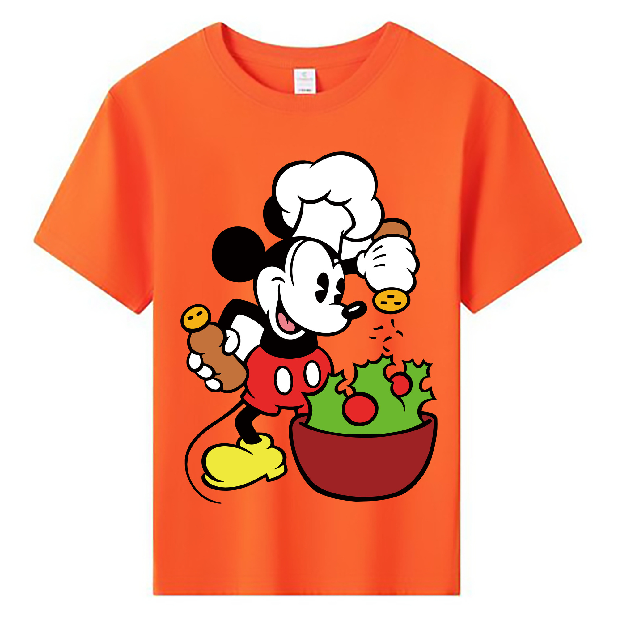 ミッキーマウス Mickey Mouse 綿100％キッズTシャツ（フロントプリント）