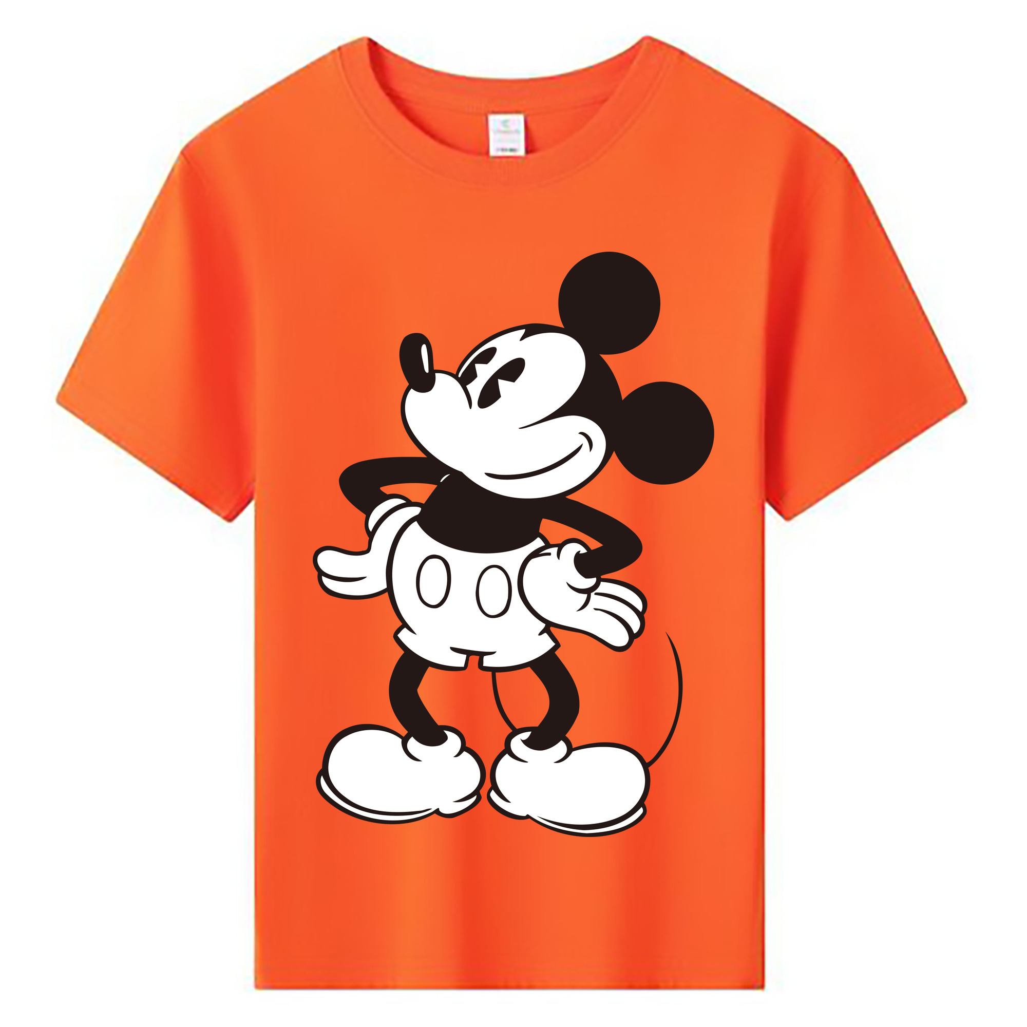 ミッキーマウス Mickey Mouse 綿100％キッズTシャツ（フロントプリント）