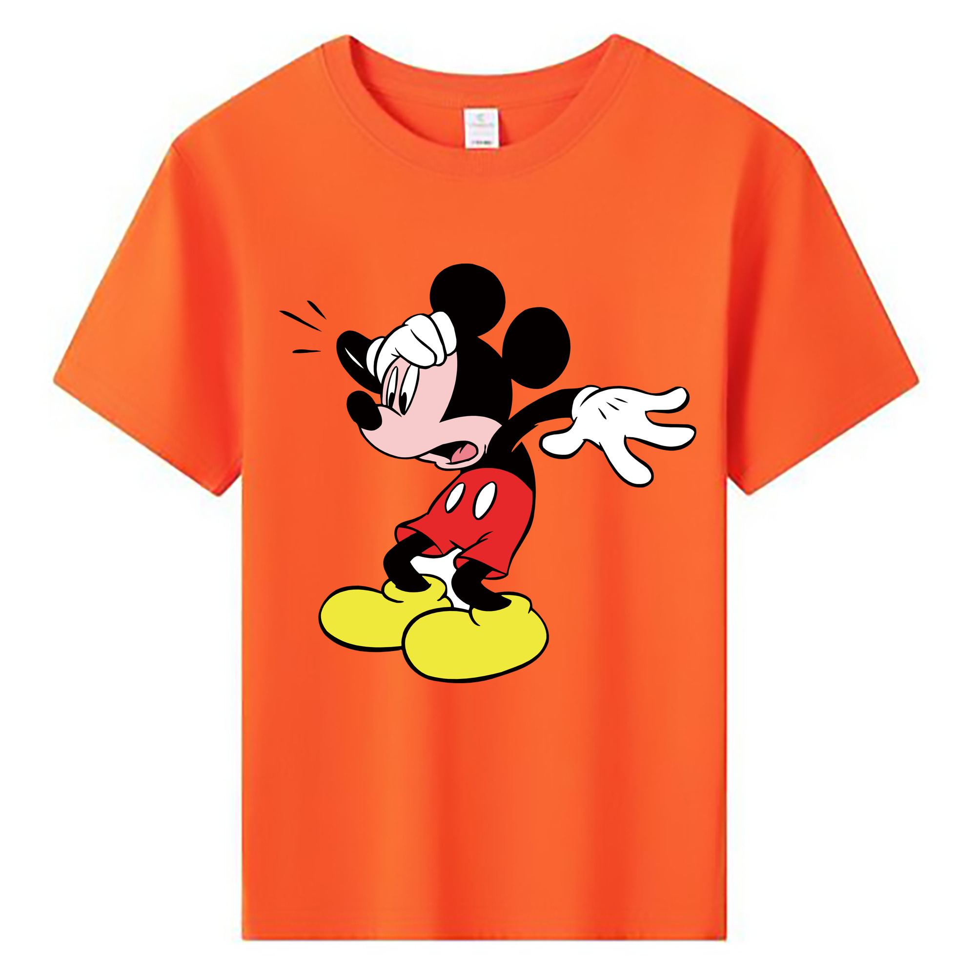 ミッキーマウス Mickey Mouse 綿100％キッズTシャツ（フロントプリント）