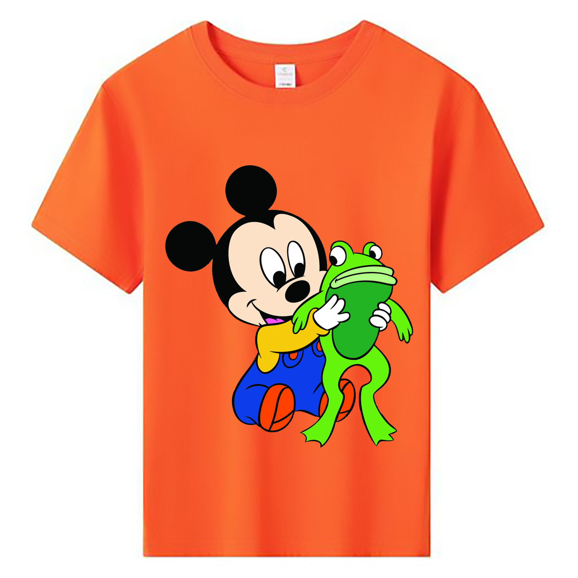 ミッキーマウス Mickey Mouse 綿100％キッズTシャツ（フロントプリント）