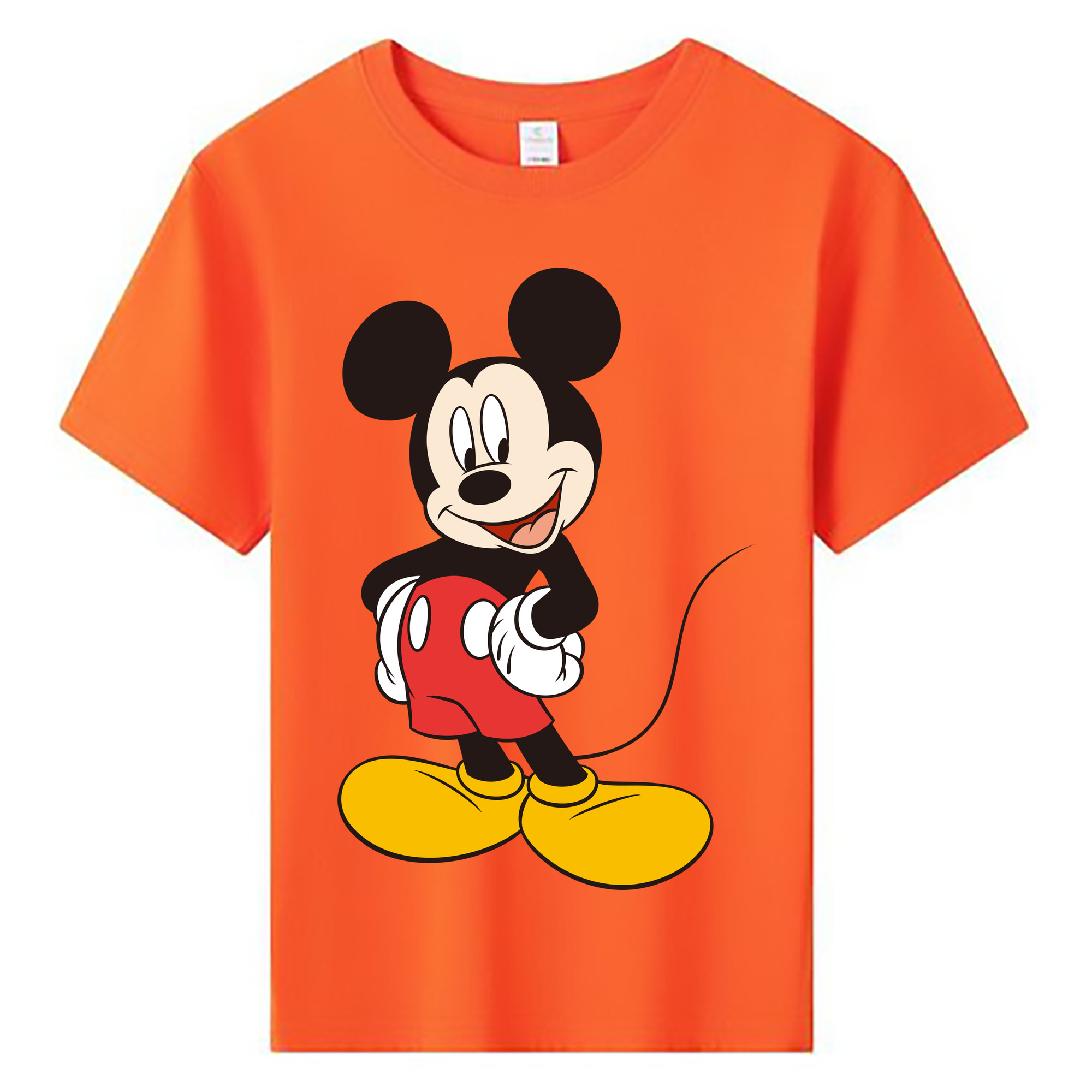ミッキーマウス Mickey Mouse 綿100％キッズTシャツ（フロントプリント）