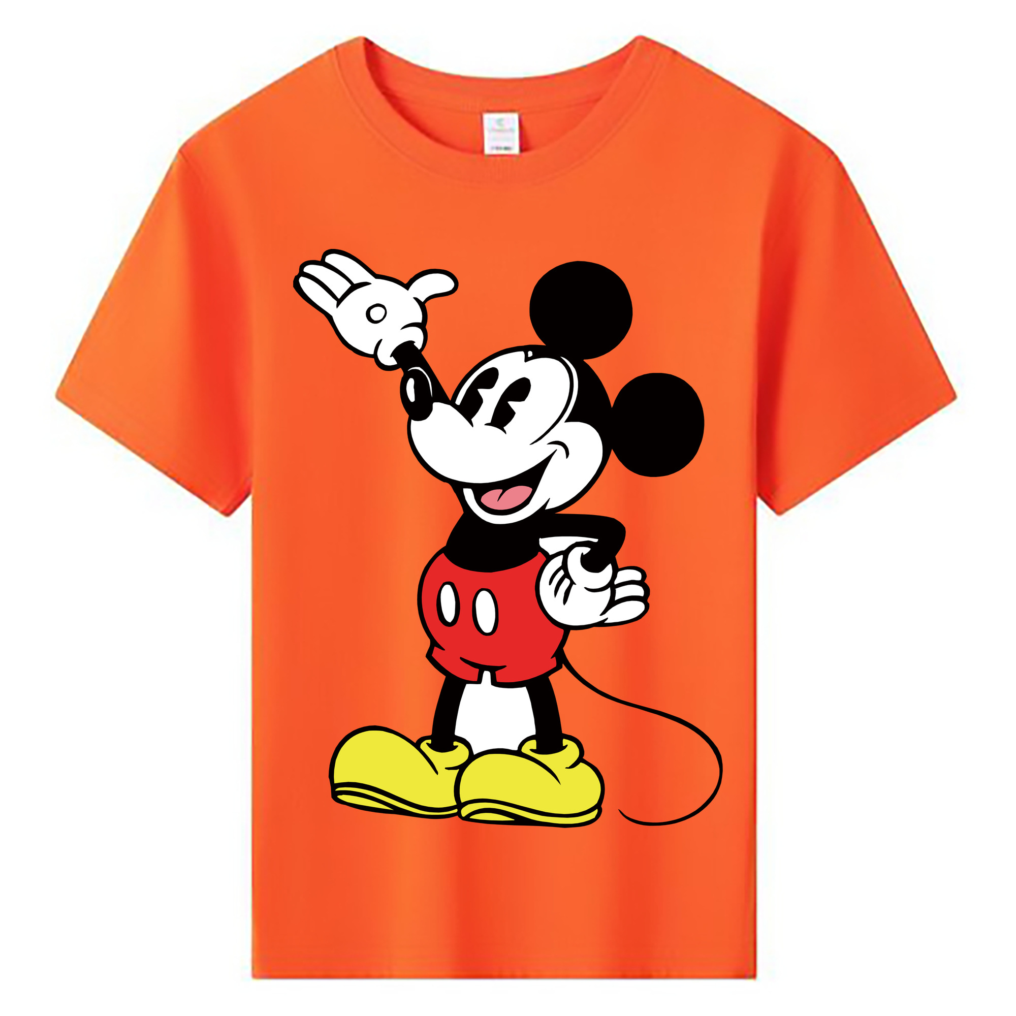 ミッキーマウス Mickey Mouse 綿100％キッズTシャツ（フロントプリント）