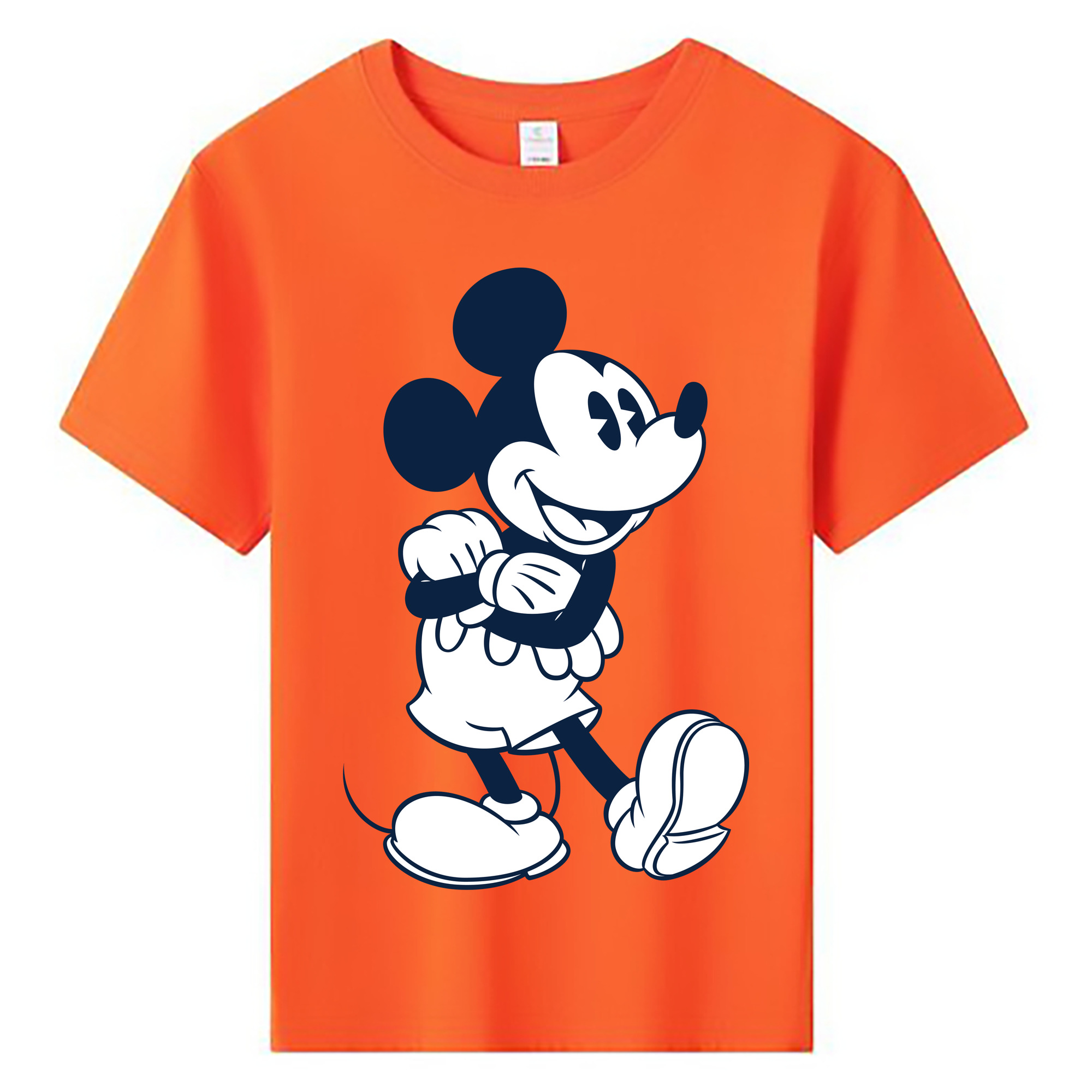 ミッキーマウス Mickey Mouse 綿100％キッズTシャツ（フロントプリント）