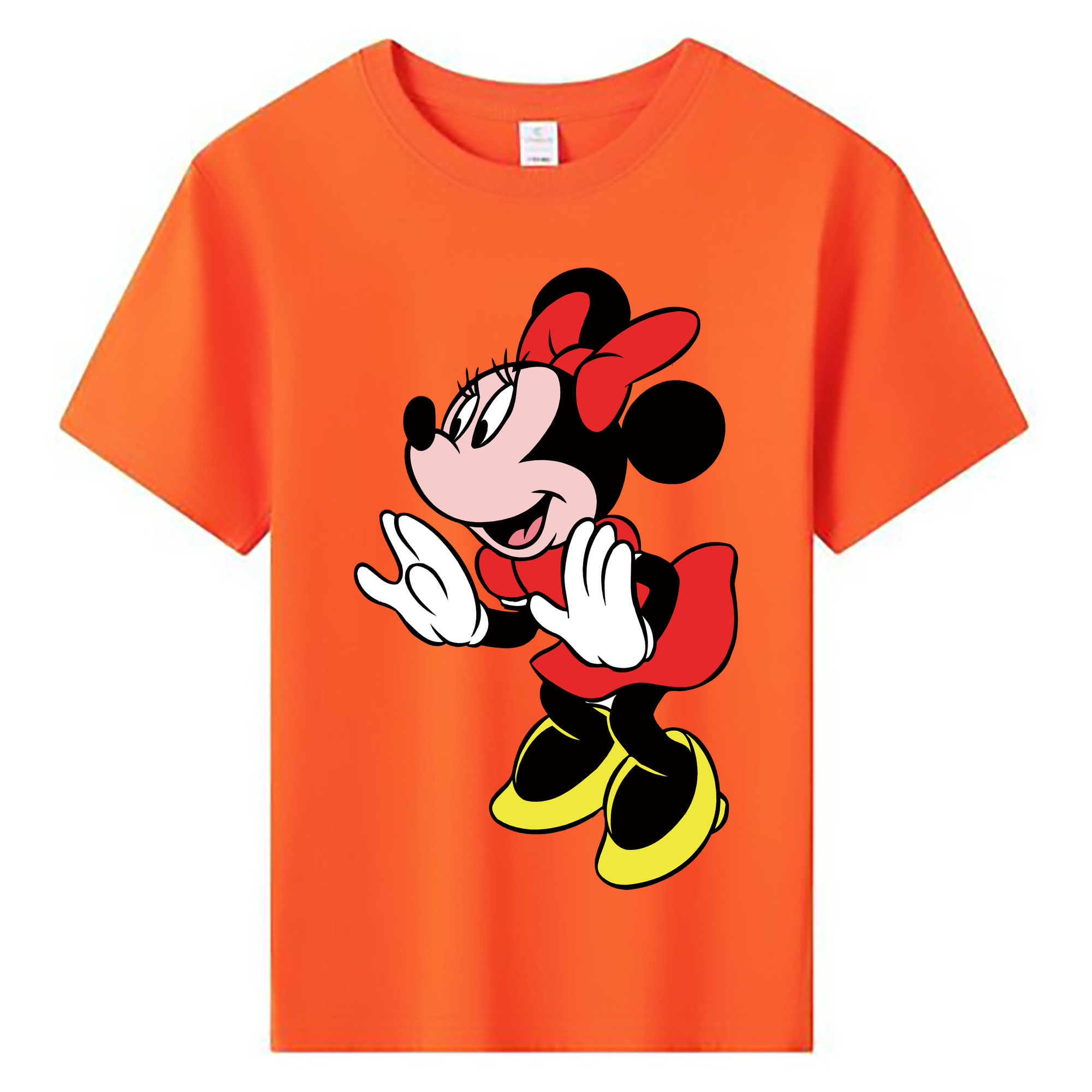 ミッキーマウス Mickey Mouse 綿100％キッズTシャツ（フロントプリント）