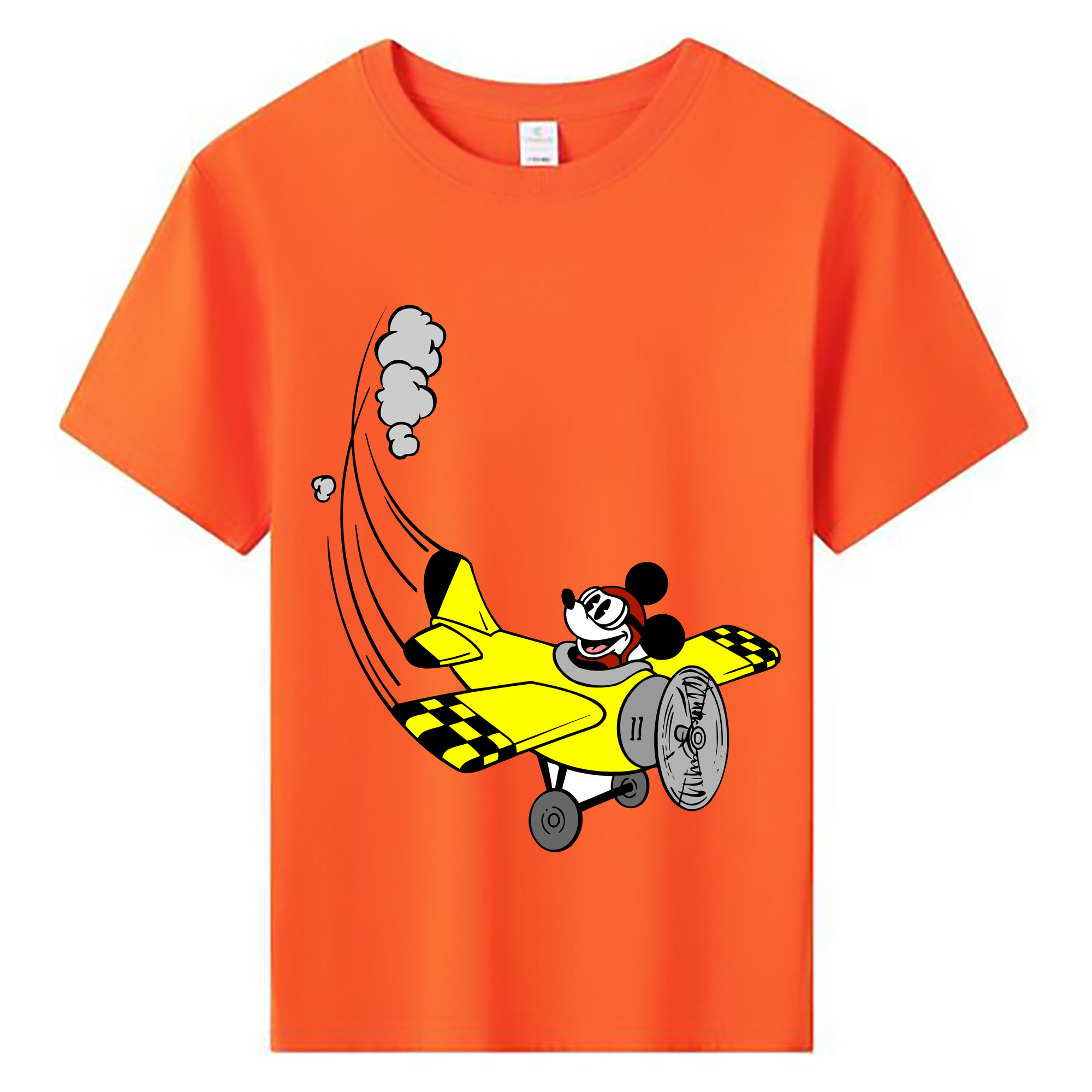 ミッキーマウス Mickey Mouse 綿100％キッズTシャツ（フロントプリント）