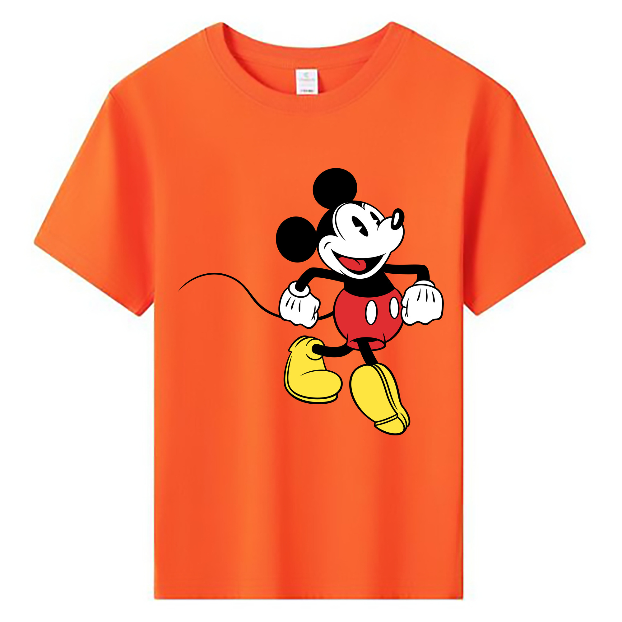 ミッキーマウス Mickey Mouse 綿100％キッズTシャツ（フロントプリント）