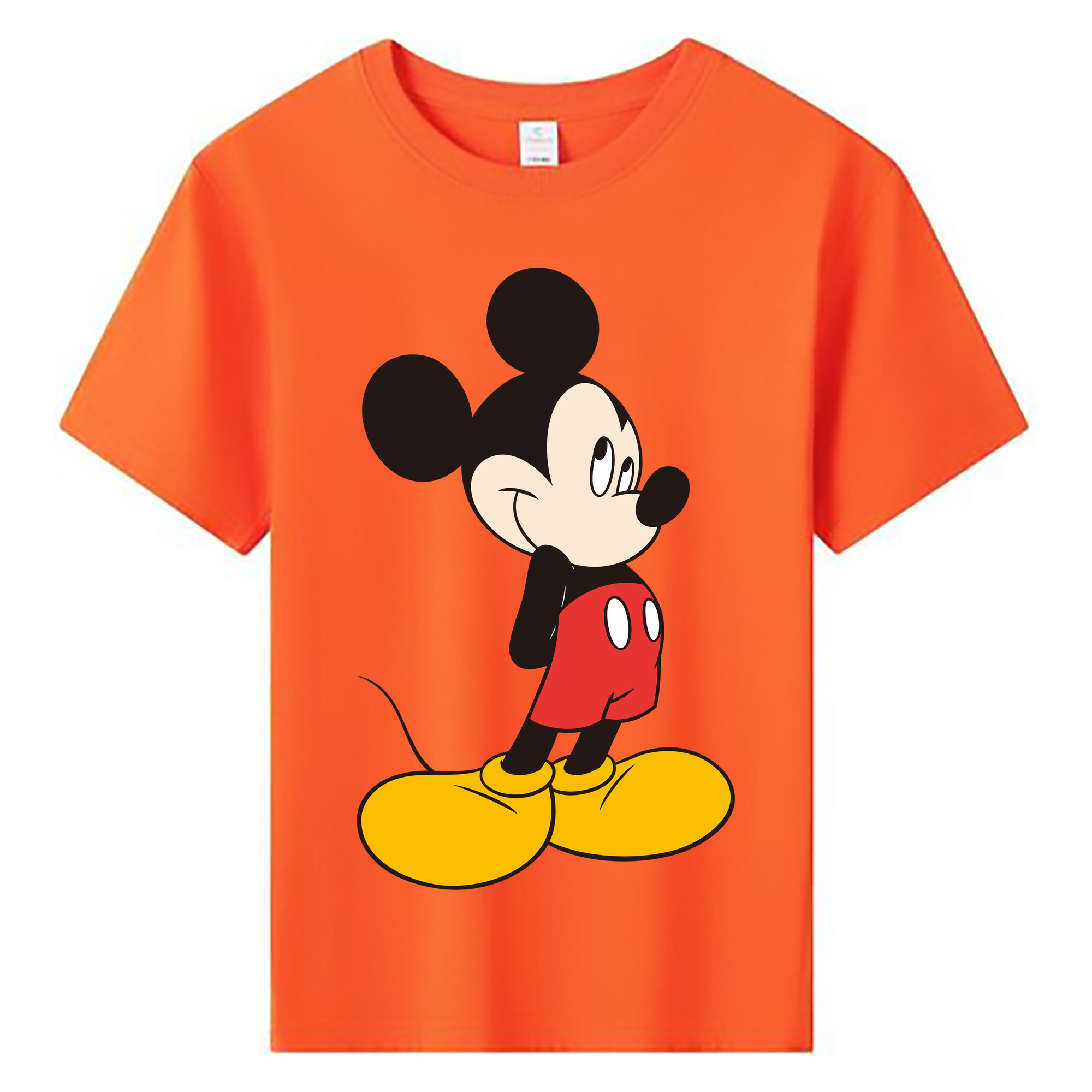 ミッキーマウス Mickey Mouse 綿100％キッズTシャツ（フロントプリント）