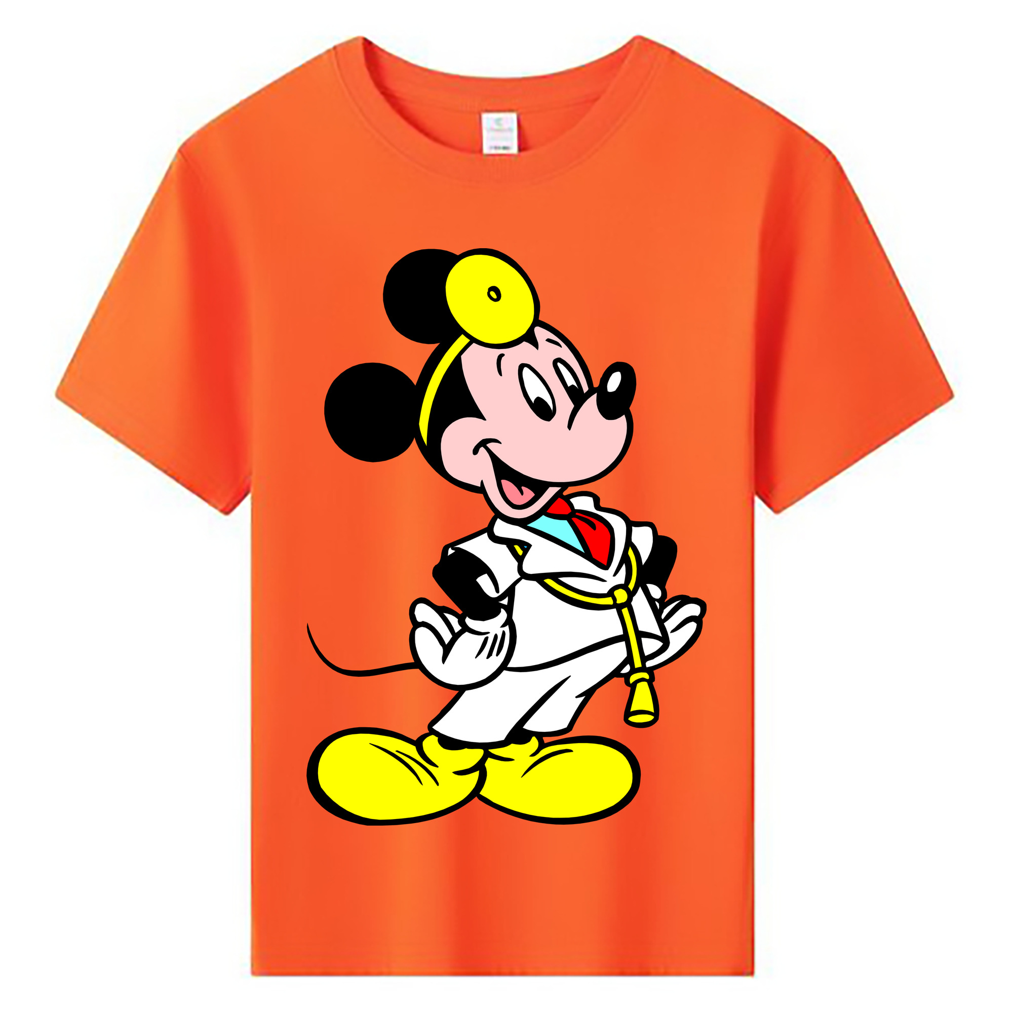 ミッキーマウス Mickey Mouse 綿100％キッズTシャツ（フロントプリント）