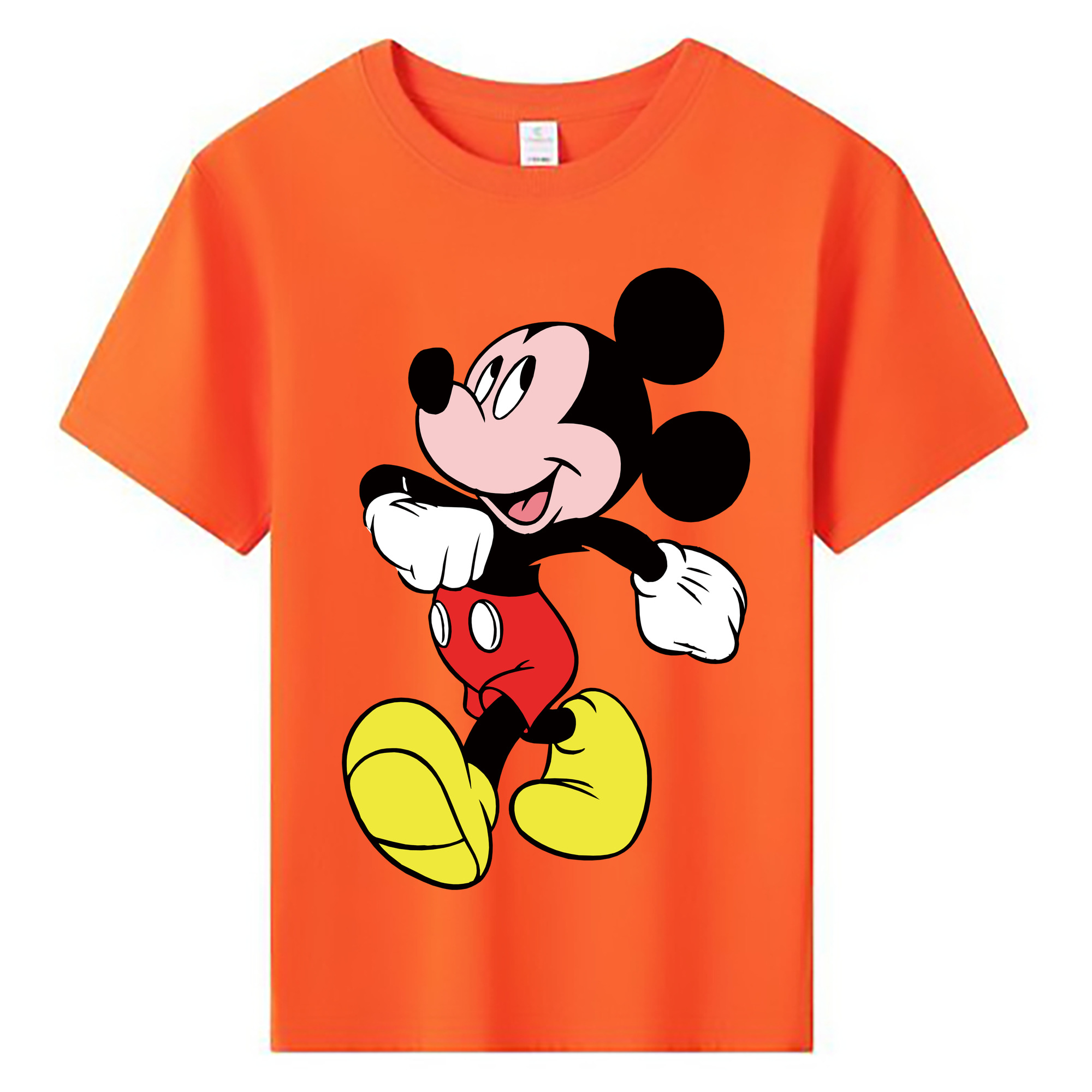 ミッキーマウス Mickey Mouse 綿100％キッズTシャツ（フロントプリント）