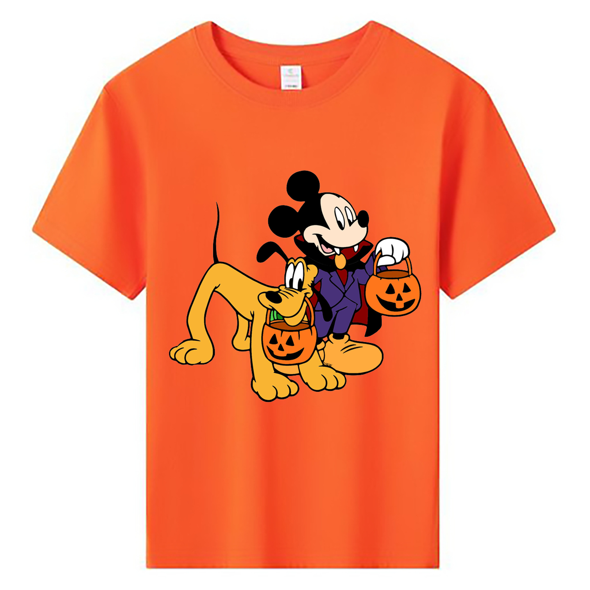 ミッキーマウス Mickey Mouse 綿100％キッズTシャツ（フロントプリント）