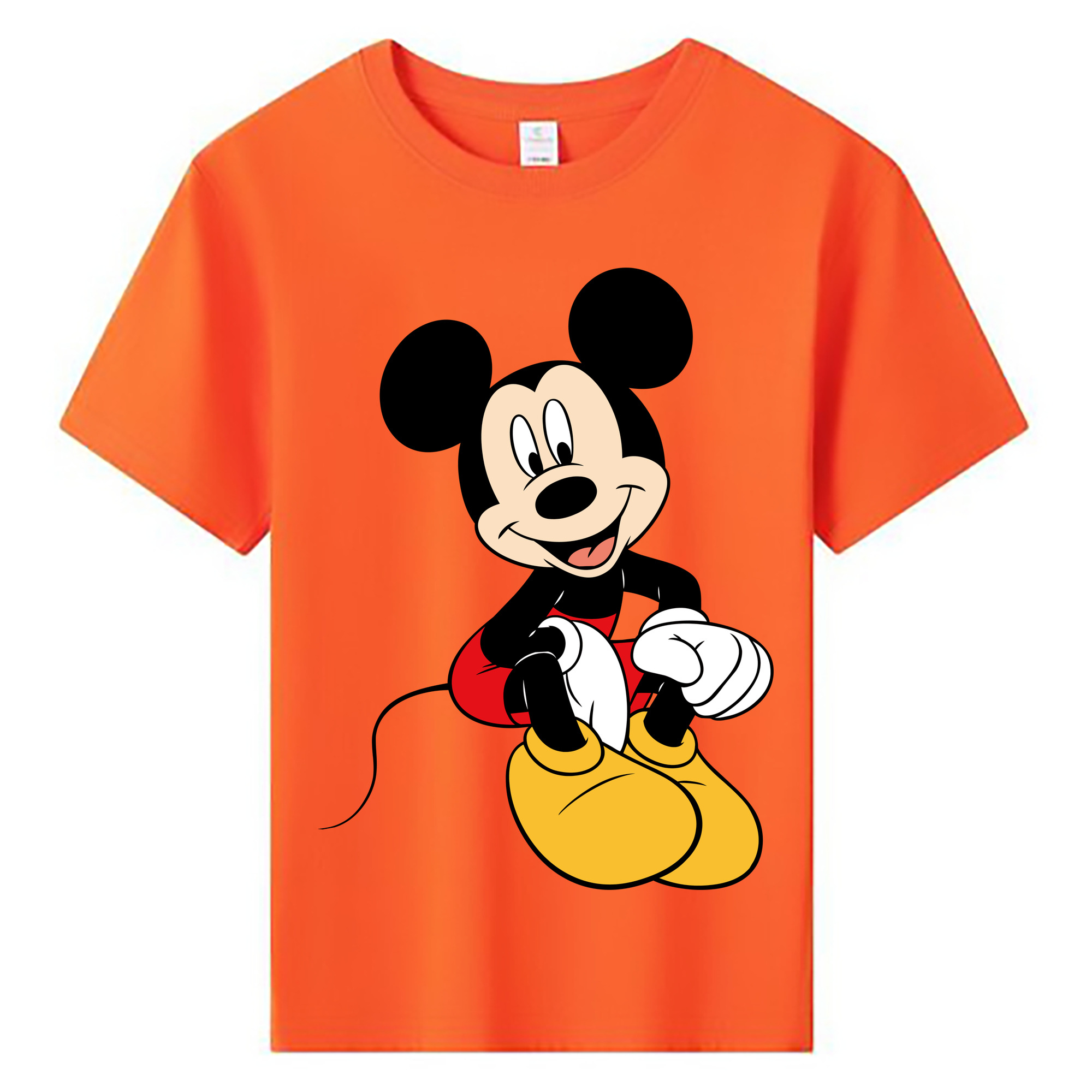ミッキーマウス Mickey Mouse 綿100％キッズTシャツ（フロントプリント）