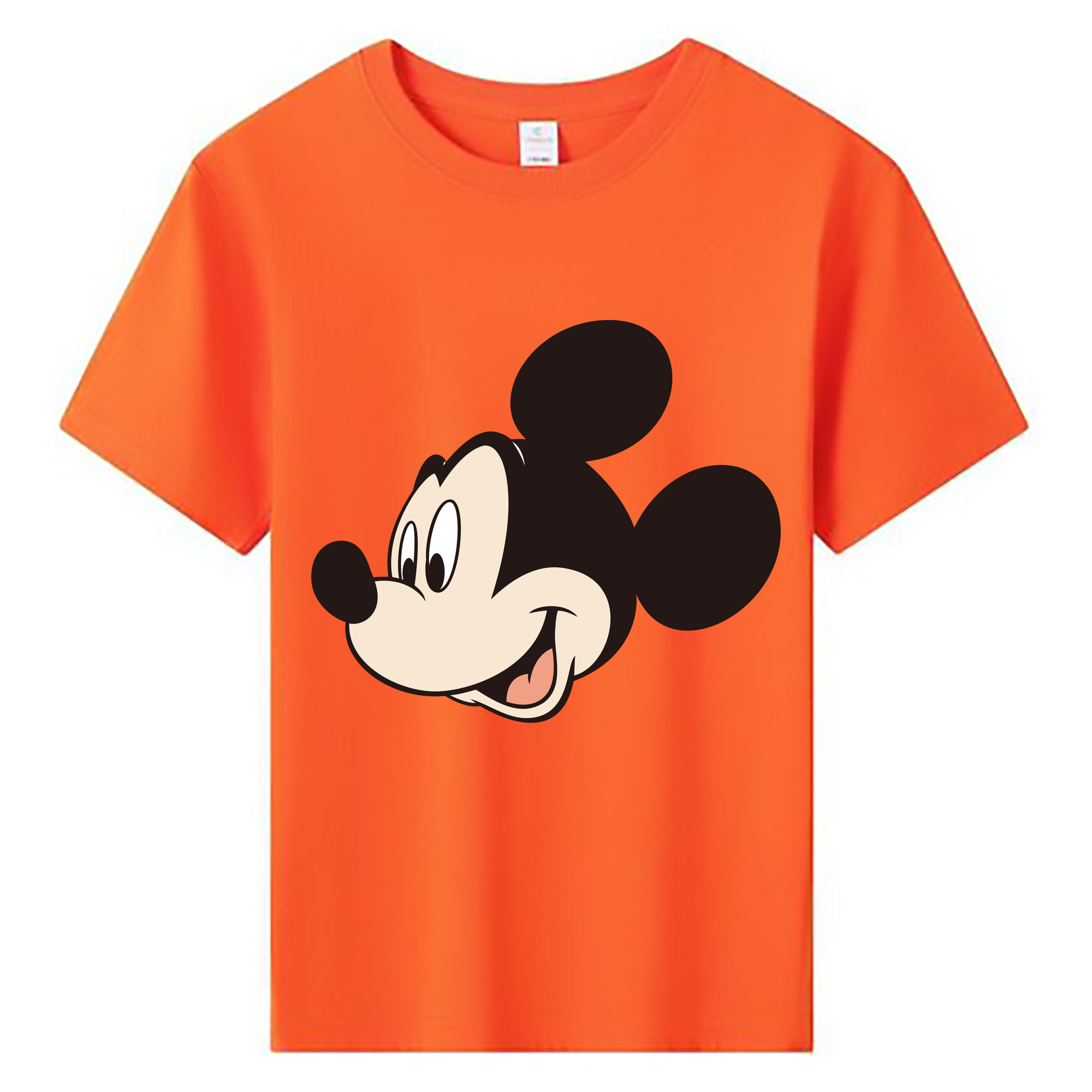 ミッキーマウス Mickey Mouse 綿100％キッズTシャツ（フロントプリント）