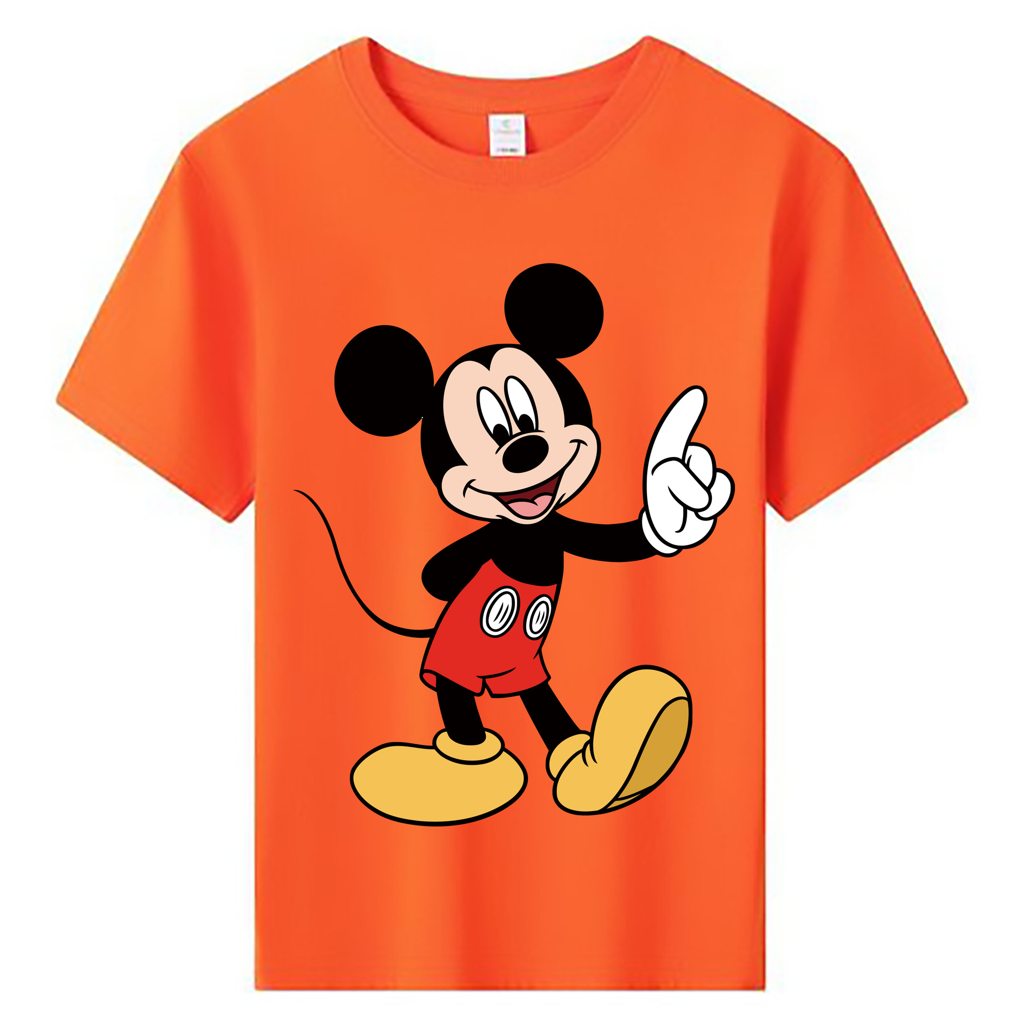 ミッキーマウス Mickey Mouse 綿100％キッズTシャツ（フロントプリント）