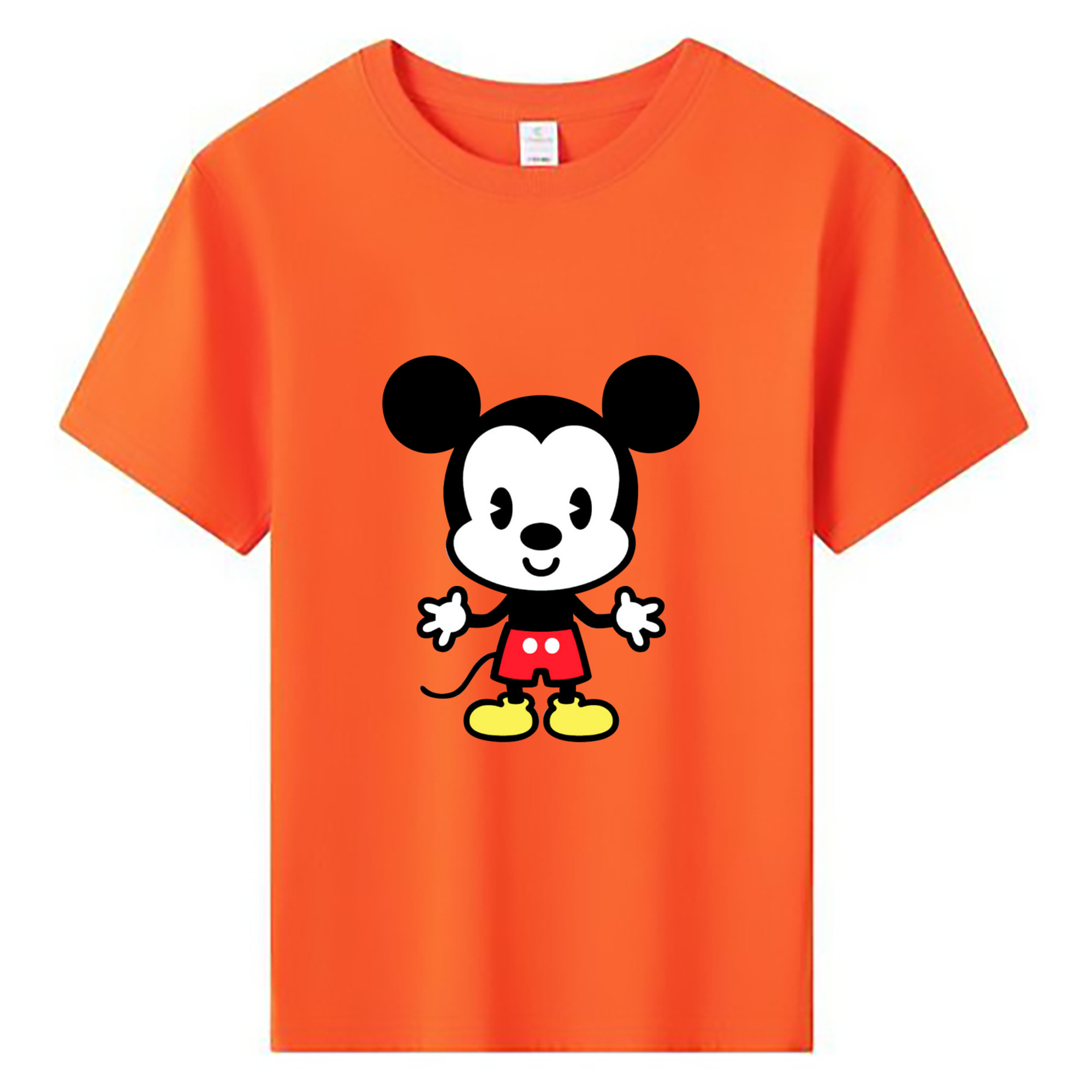 ミッキーマウス Mickey Mouse 綿100％キッズTシャツ（フロントプリント）