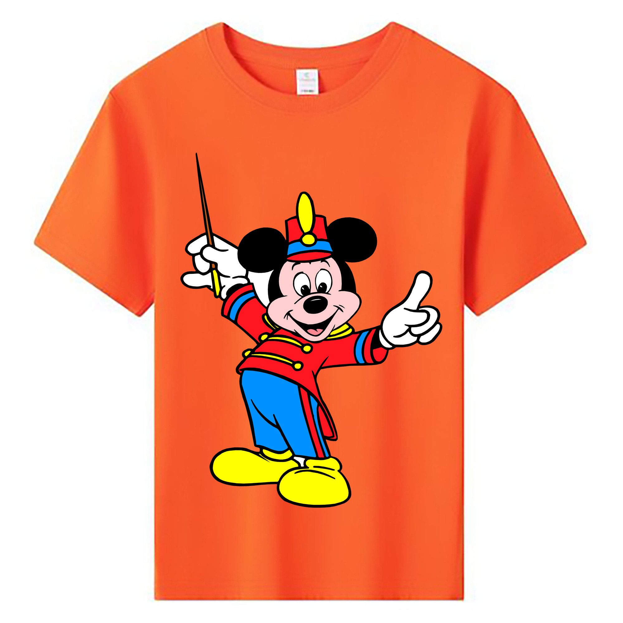 ミッキーマウス Mickey Mouse 綿100％キッズTシャツ（フロントプリント）