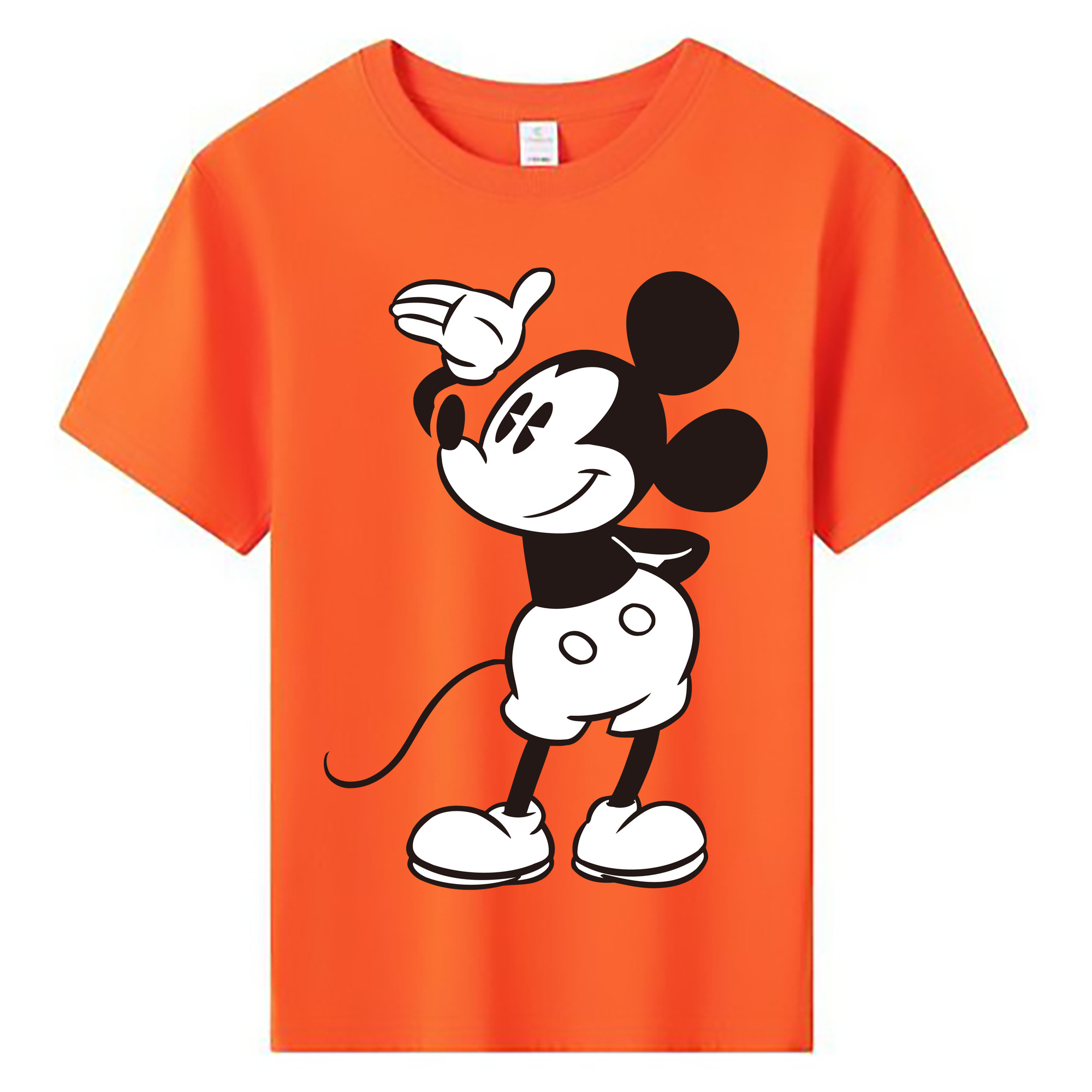 ミッキーマウス Mickey Mouse 綿100％キッズTシャツ（フロントプリント）