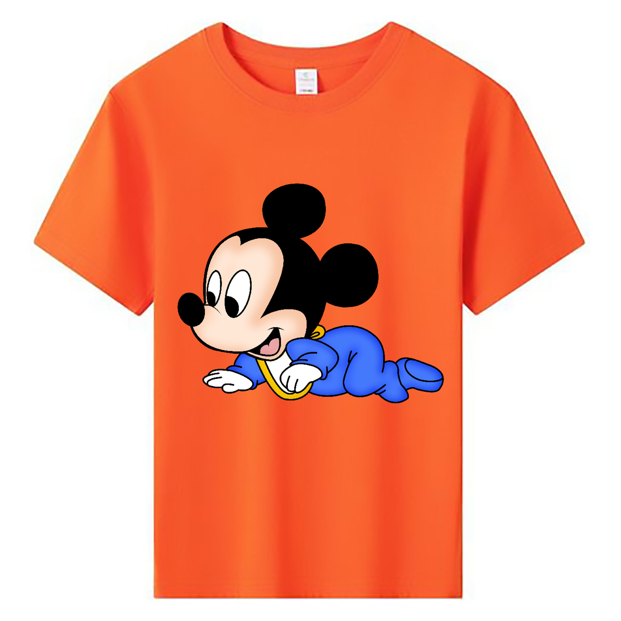ミッキーマウス Mickey Mouse 綿100％キッズTシャツ（フロントプリント）