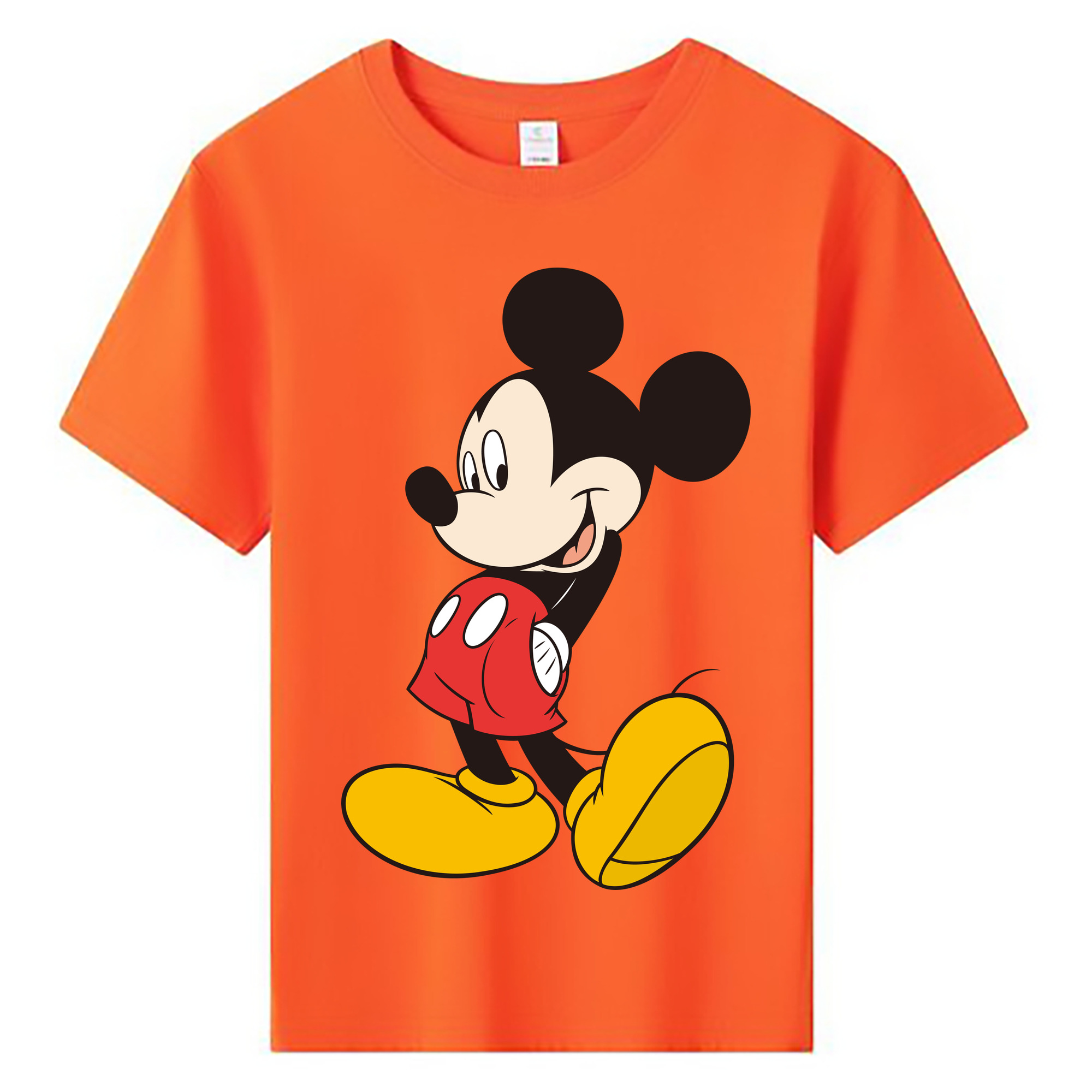 ミッキーマウス Mickey Mouse 綿100％キッズTシャツ（フロントプリント）