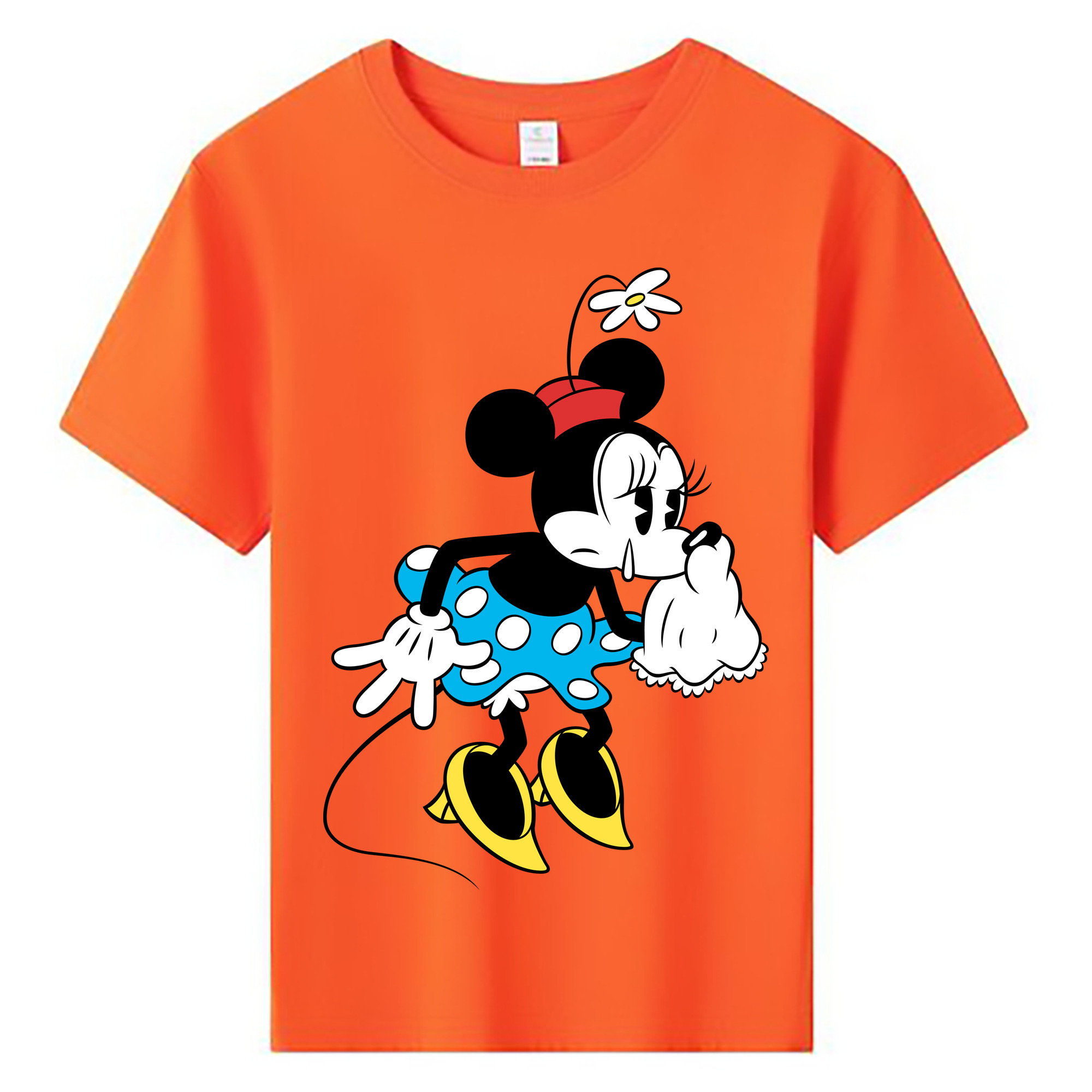 （画像用） ミッキーマウス Mickey Mouse 綿100％キッズTシャツ（フロントプリント）
