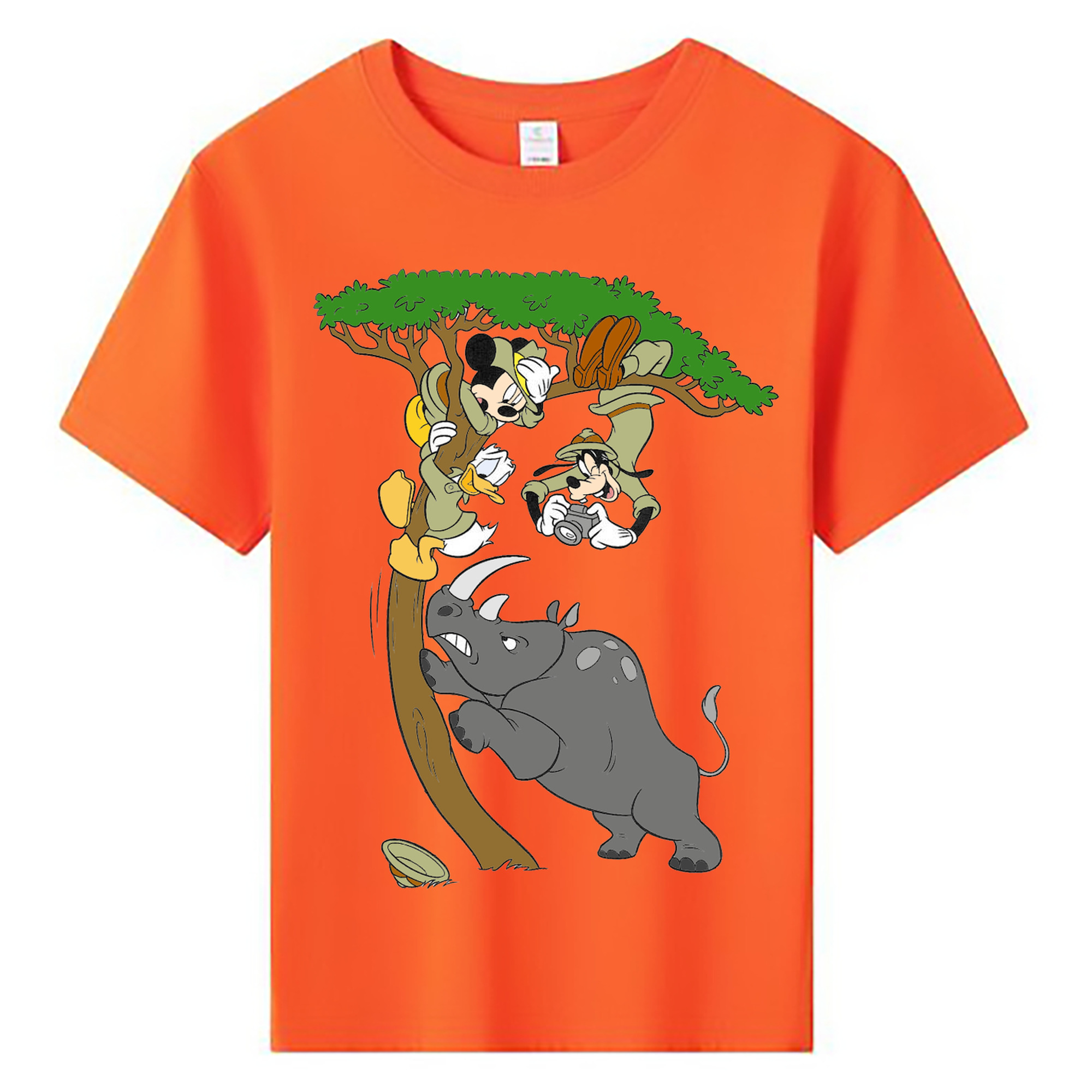 ミッキーマウス Mickey Mouse 綿100％キッズTシャツ（フロントプリント）