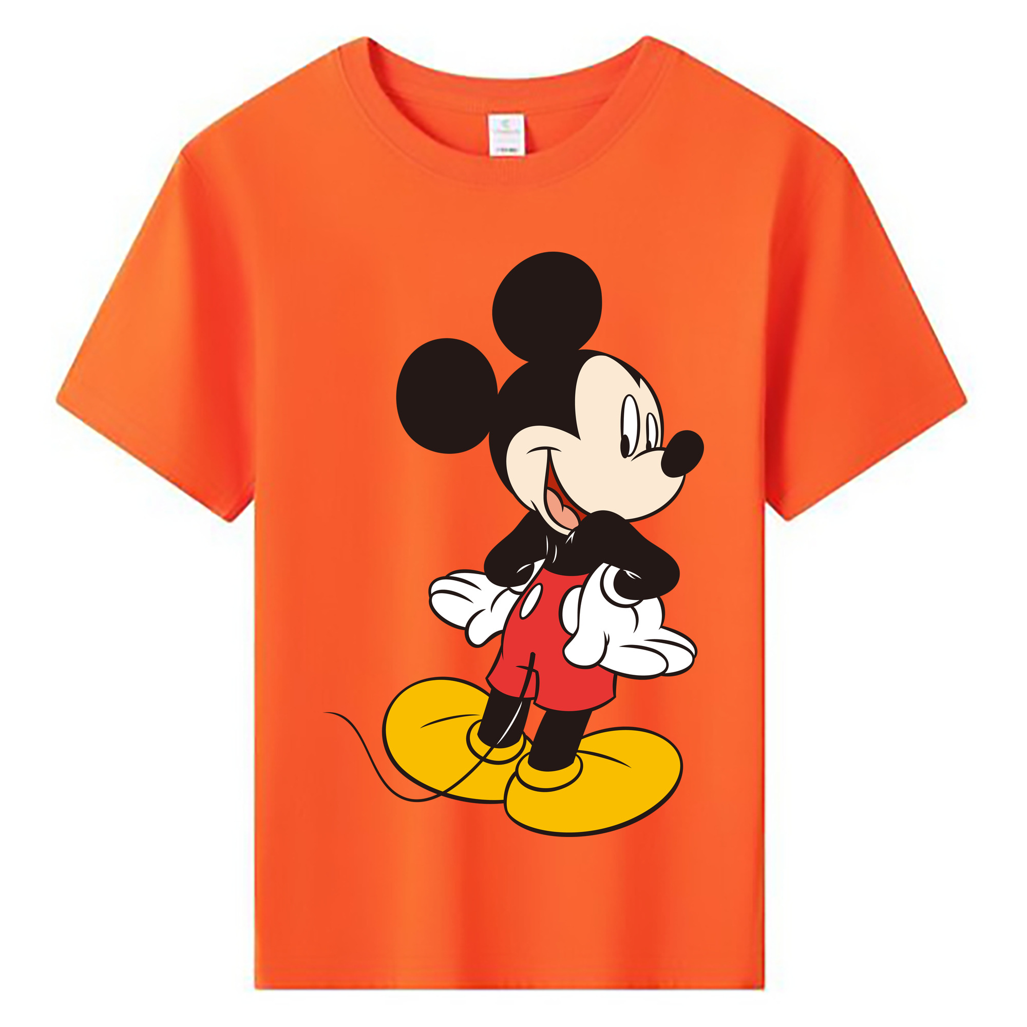 ミッキーマウス Mickey Mouse 綿100％キッズTシャツ（フロントプリント）