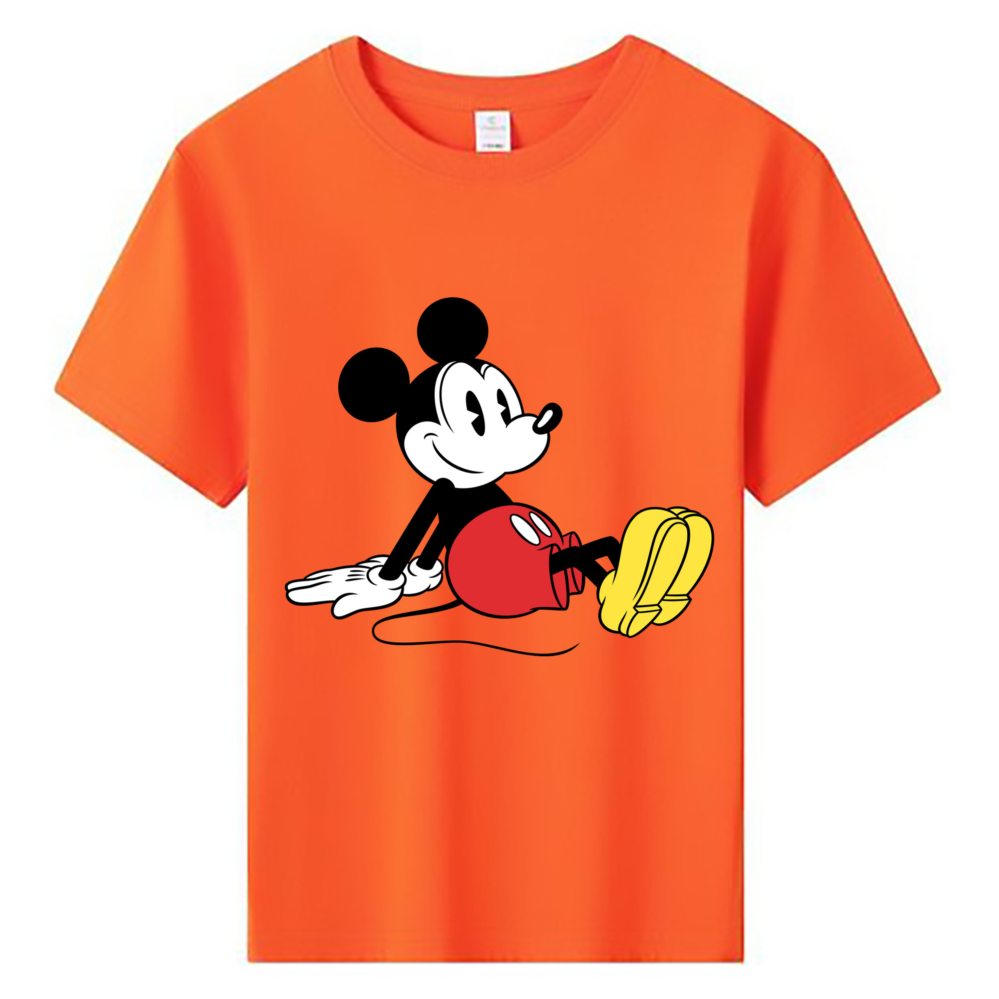 ミッキーマウス Mickey Mouse 綿100％キッズTシャツ（フロントプリント）