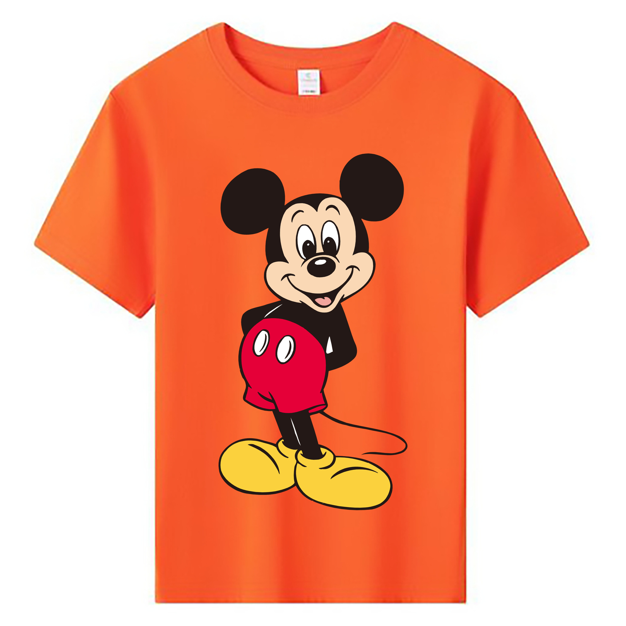 ミッキーマウス Mickey Mouse 綿100％キッズTシャツ（フロントプリント）