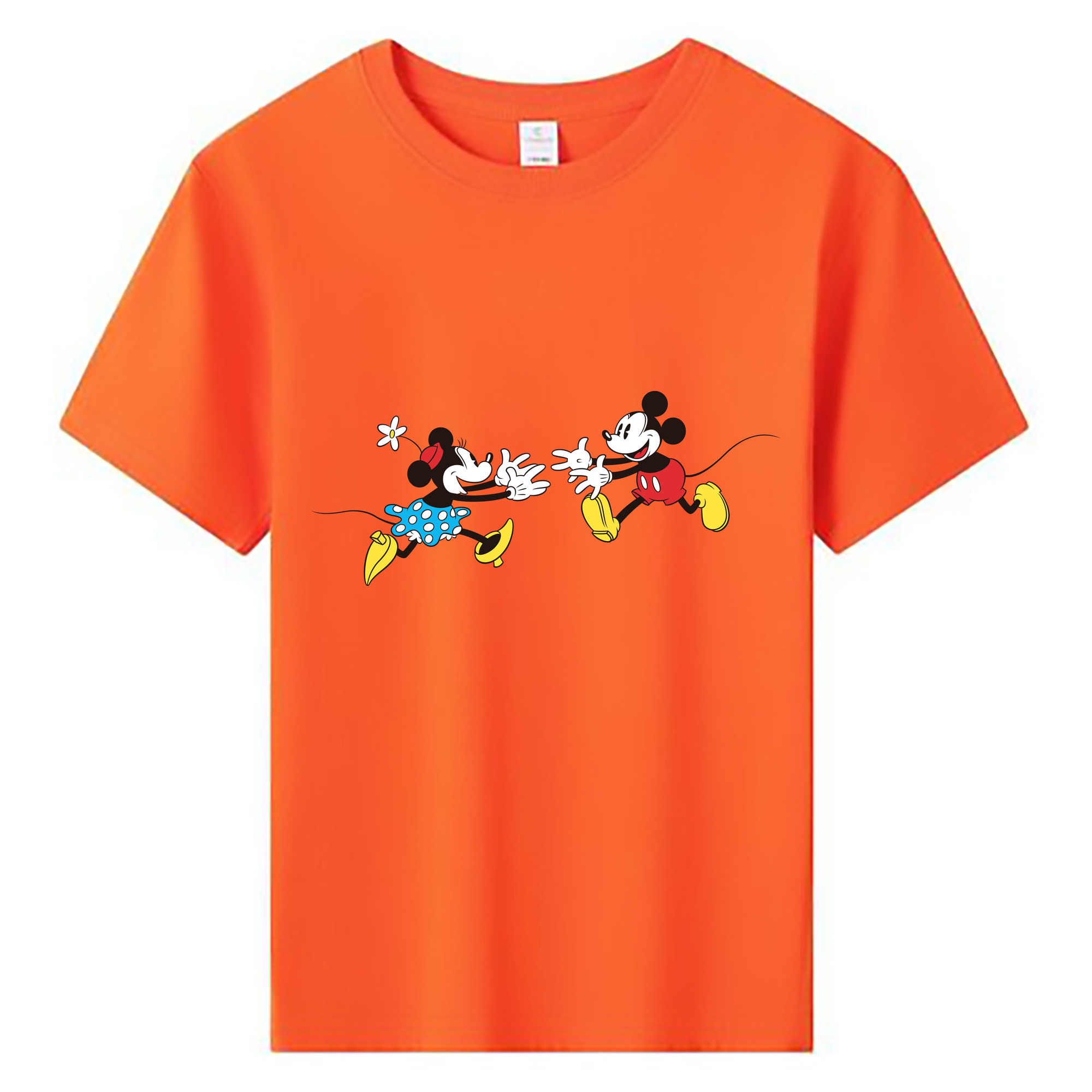 ミッキーマウス Mickey Mouse 綿100％キッズTシャツ（フロントプリント）