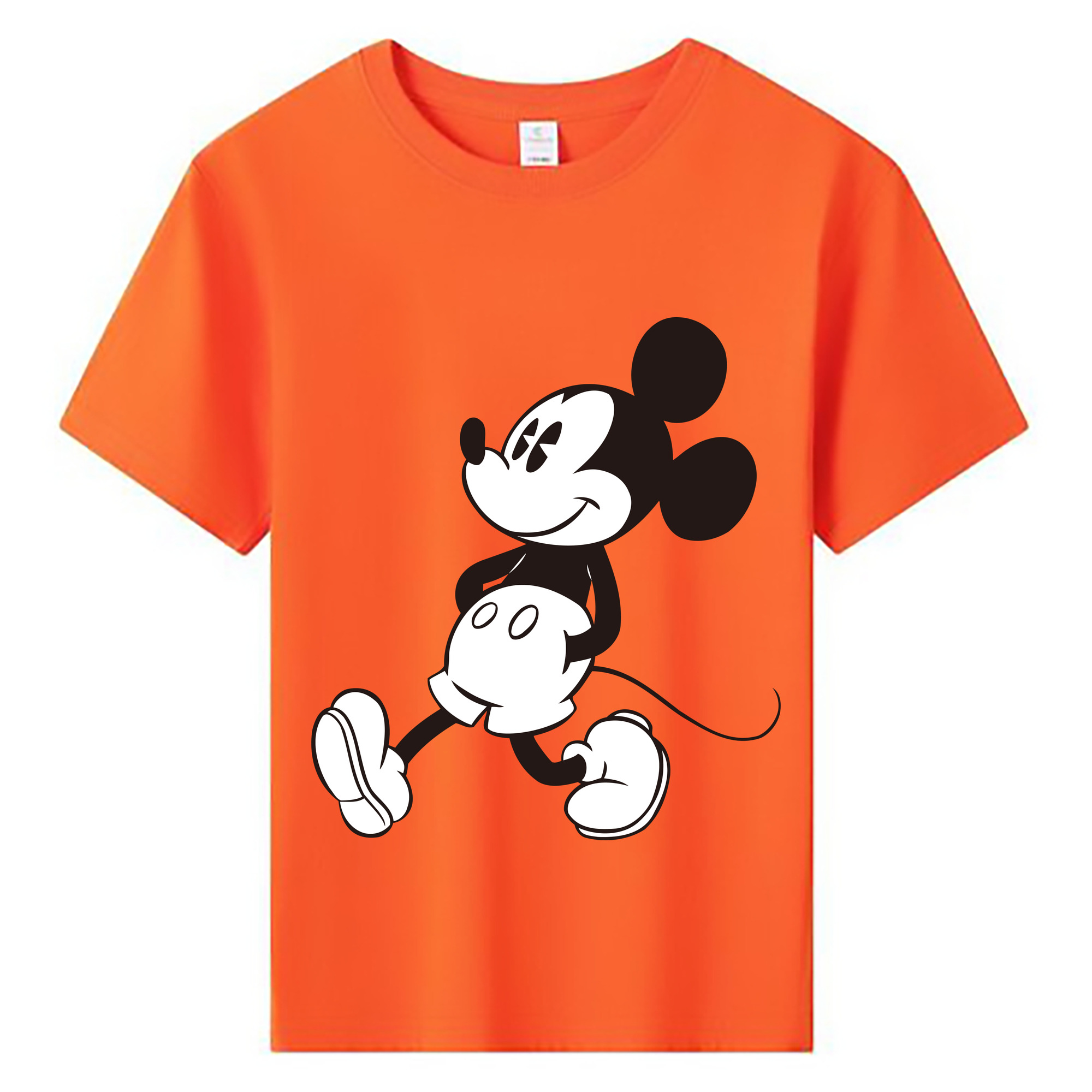 ミッキーマウス Mickey Mouse 綿100％キッズTシャツ（フロントプリント）