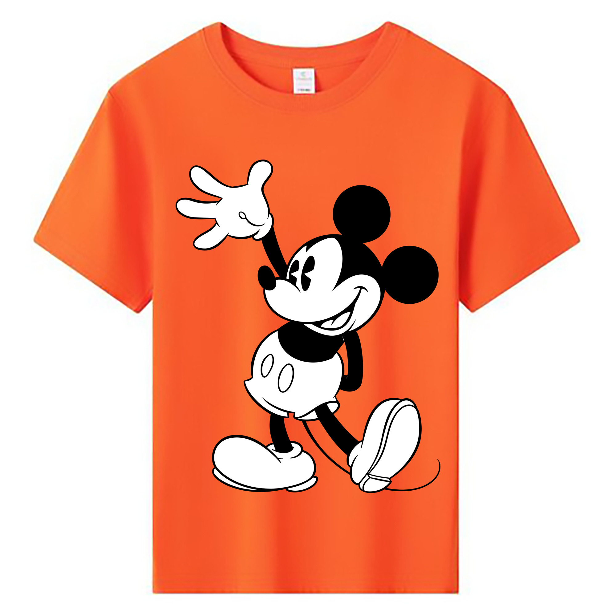 ミッキーマウス Mickey Mouse 綿100％キッズTシャツ（フロントプリント）