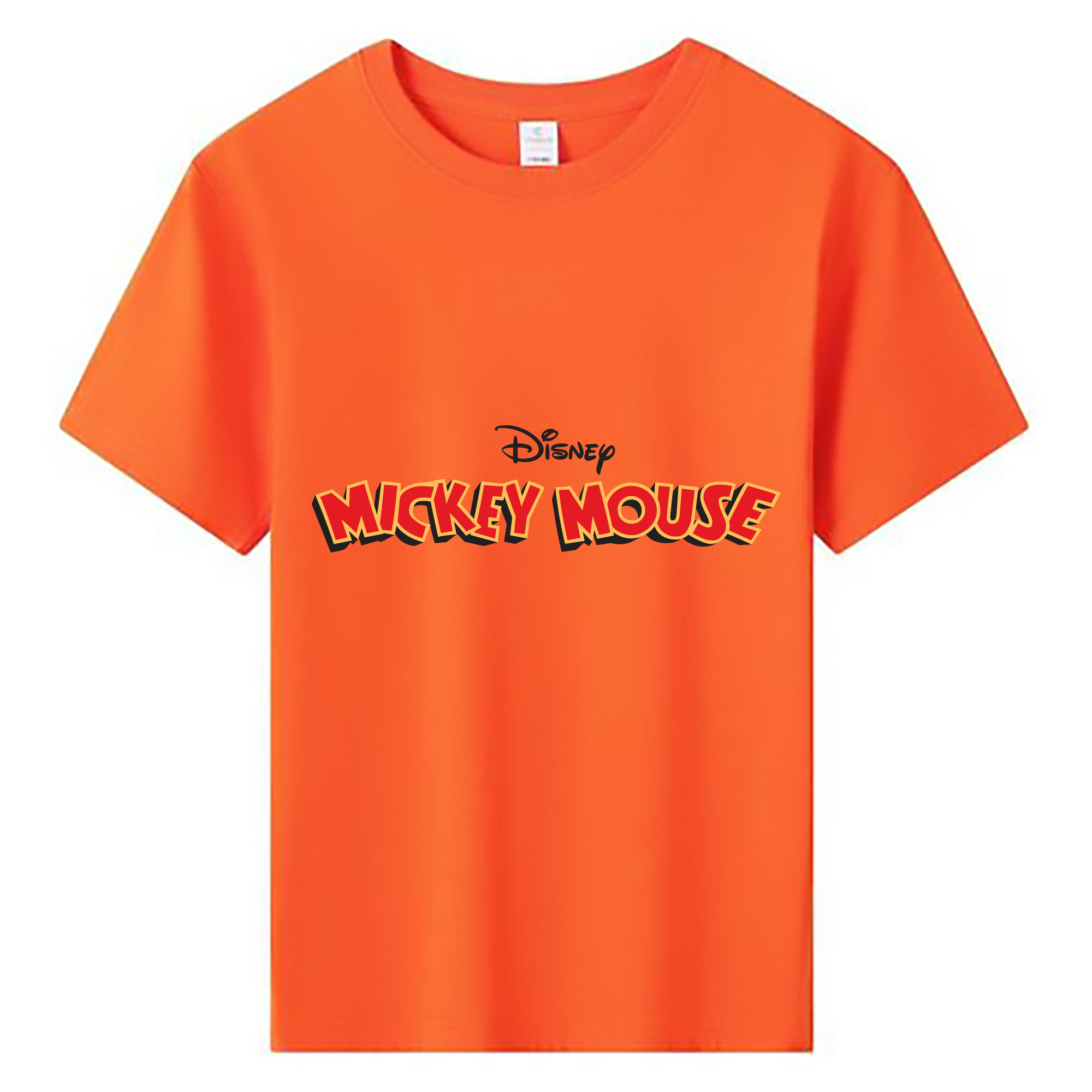 ミッキーマウス Mickey Mouse 綿100％キッズTシャツ（フロントプリント）