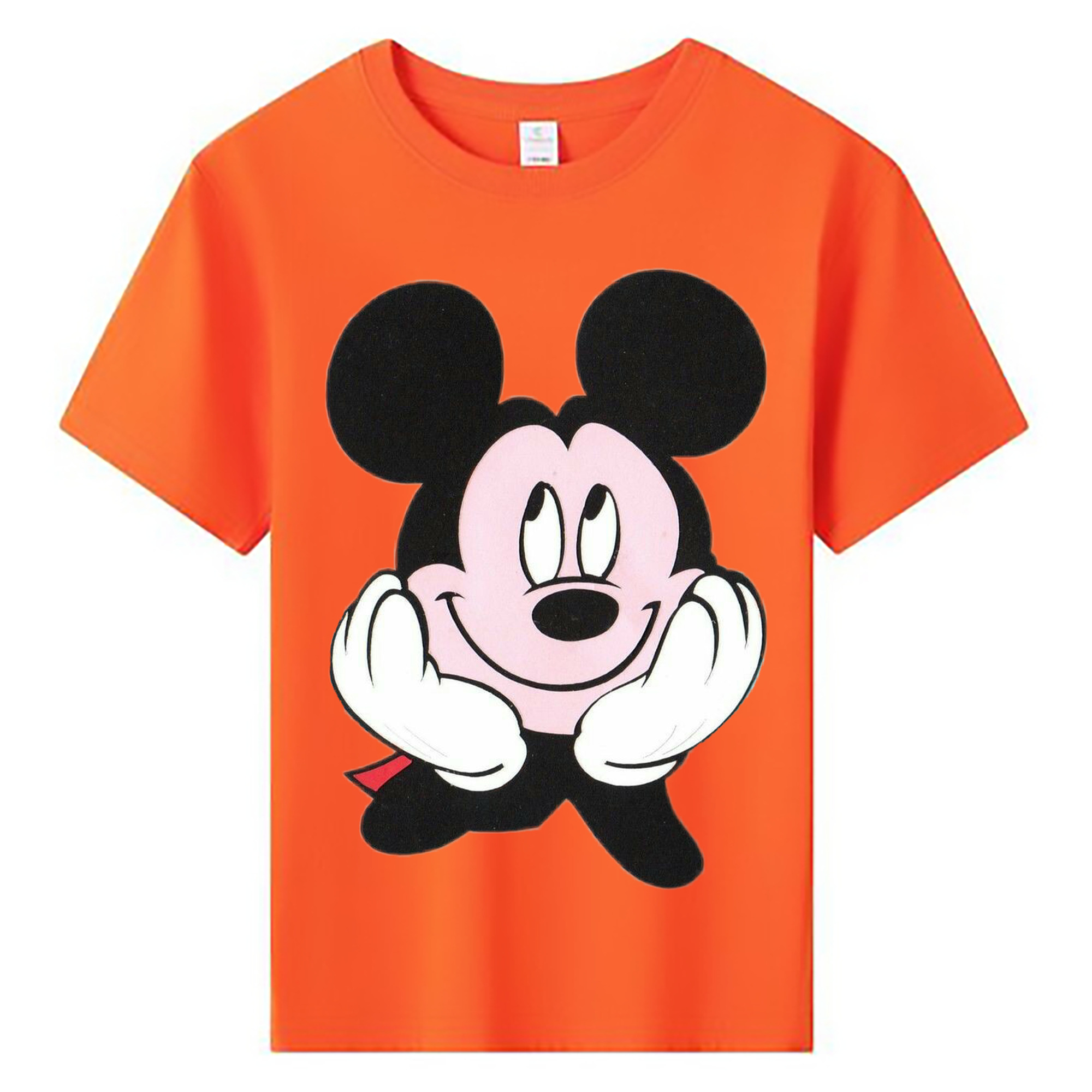 ミッキーマウス Mickey Mouse 綿100％キッズTシャツ（フロントプリント）