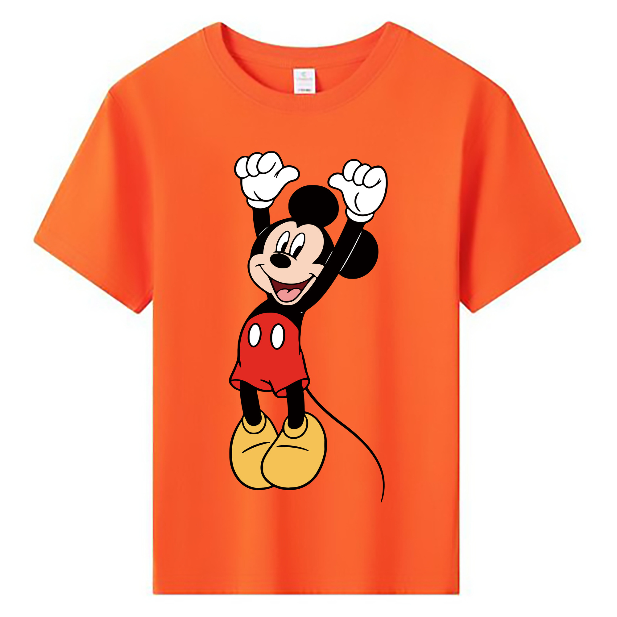 ミッキーマウス Mickey Mouse 綿100％キッズTシャツ（フロントプリント）