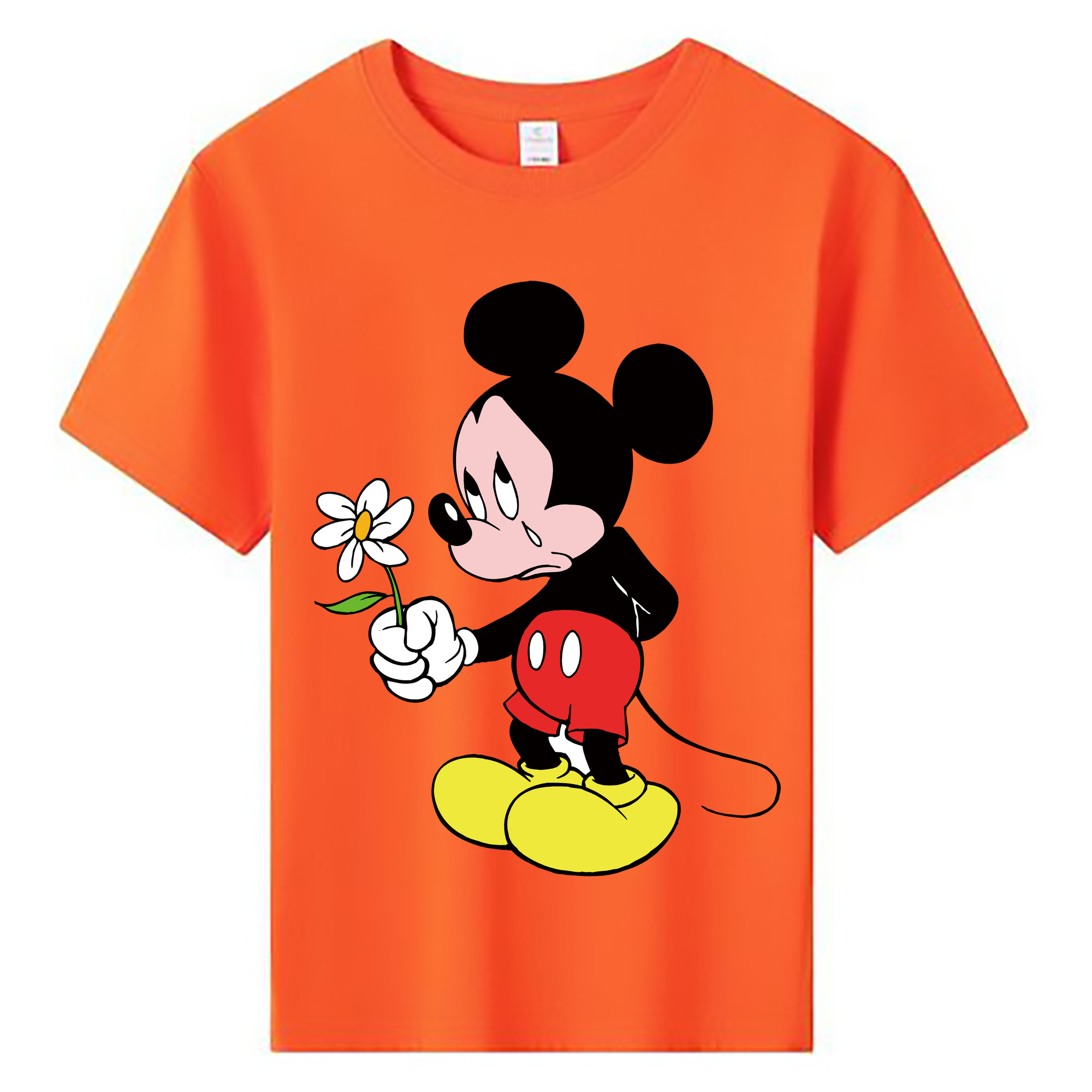 ミッキーマウス Mickey Mouse 綿100％キッズTシャツ（フロントプリント）