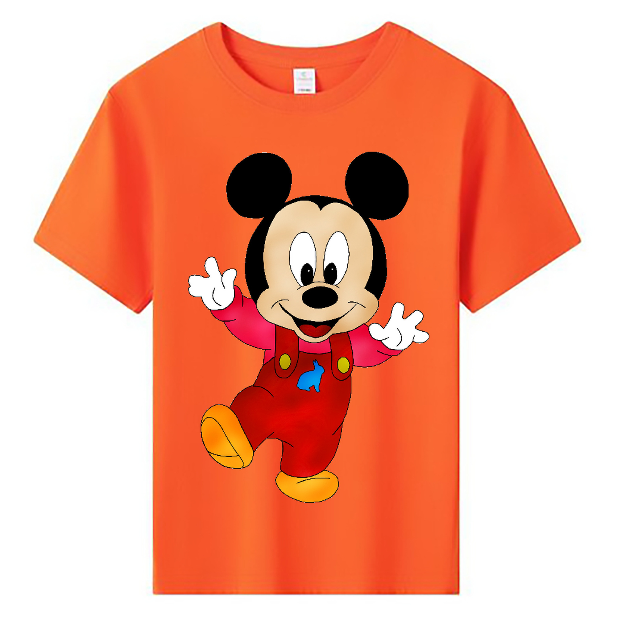 ミッキーマウス Mickey Mouse 綿100％キッズTシャツ（フロントプリント）