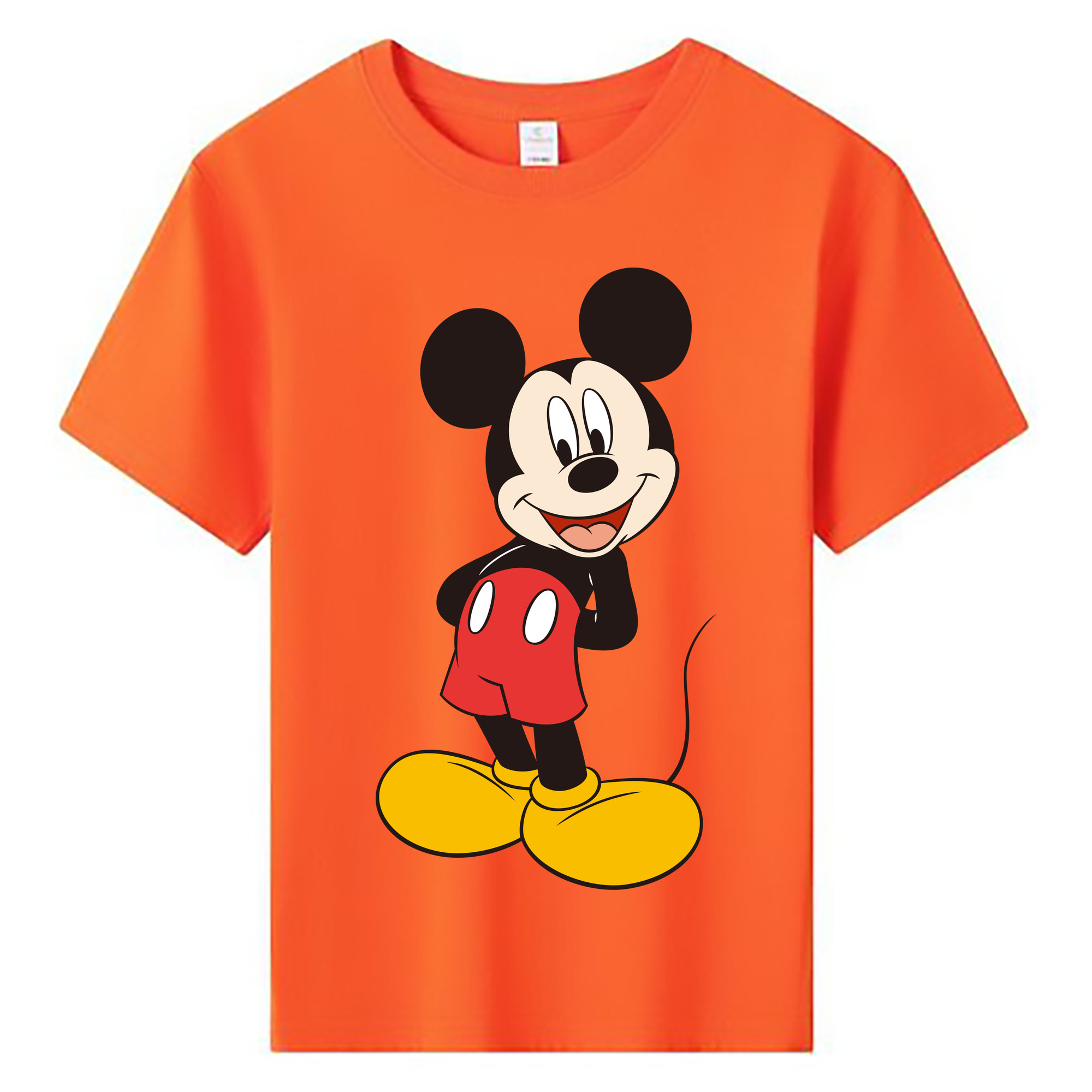 ミッキーマウス Mickey Mouse 綿100％キッズTシャツ（フロントプリント）