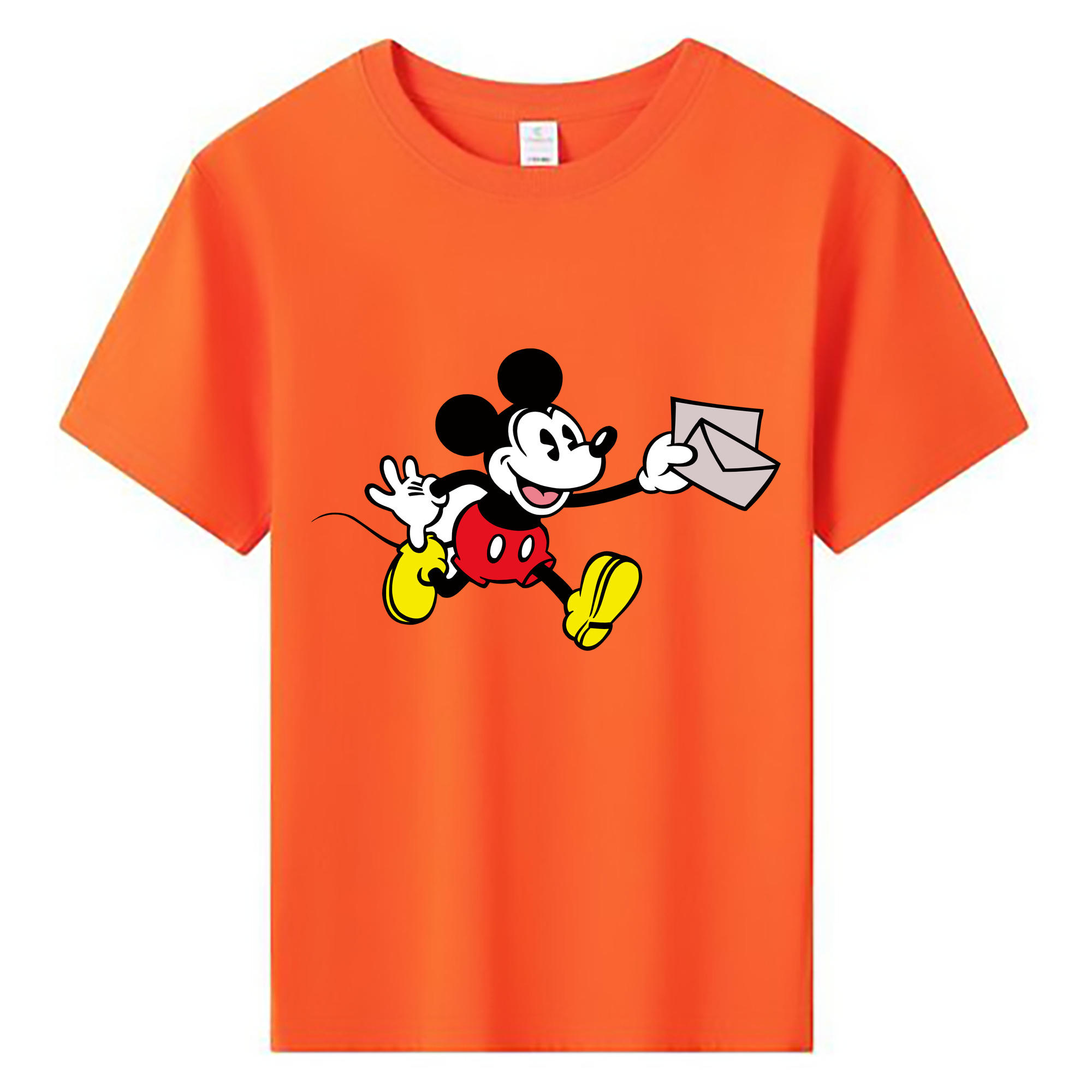 ミッキーマウス Mickey Mouse 綿100％キッズTシャツ（フロントプリント）