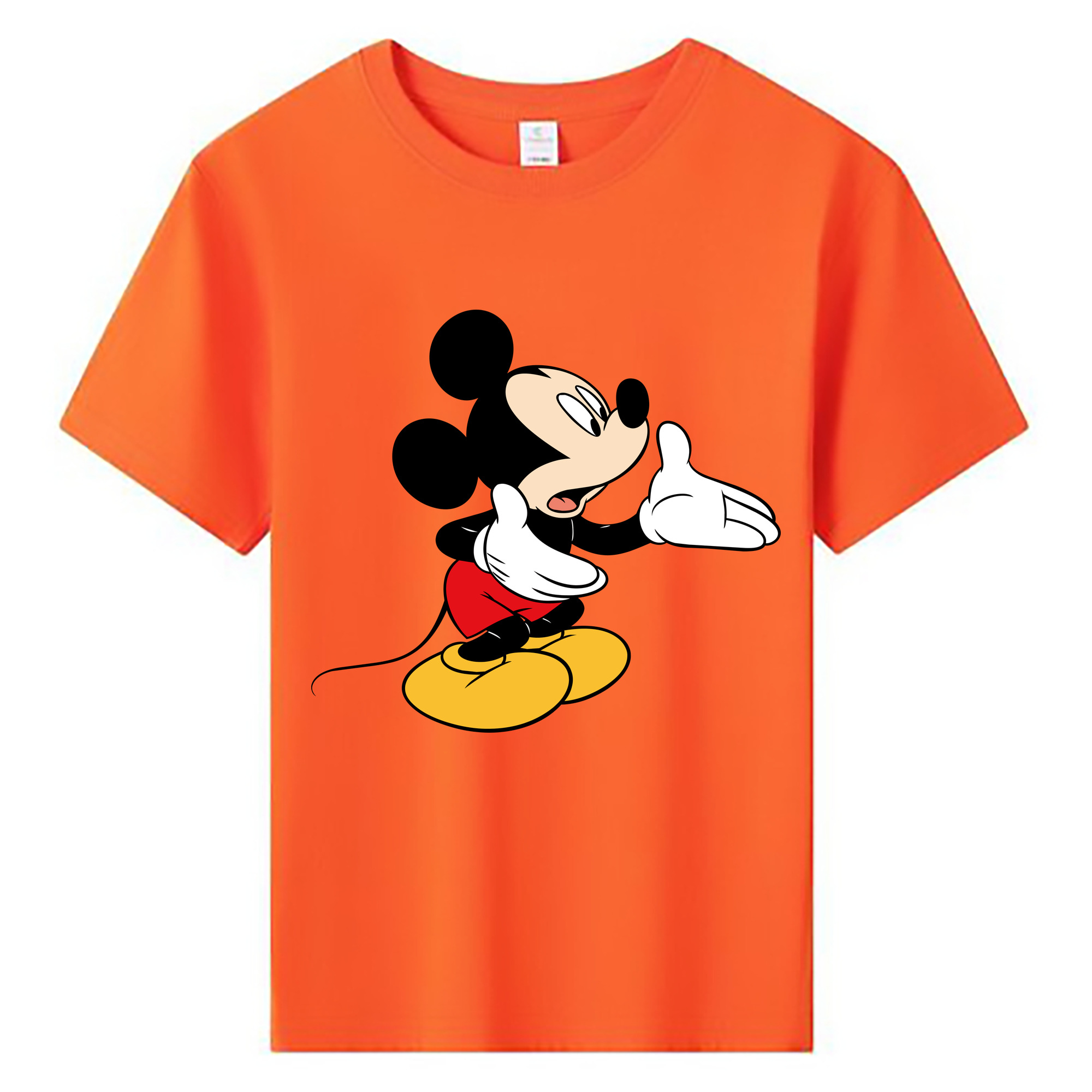 ミッキーマウス Mickey Mouse 綿100％キッズTシャツ（フロントプリント）