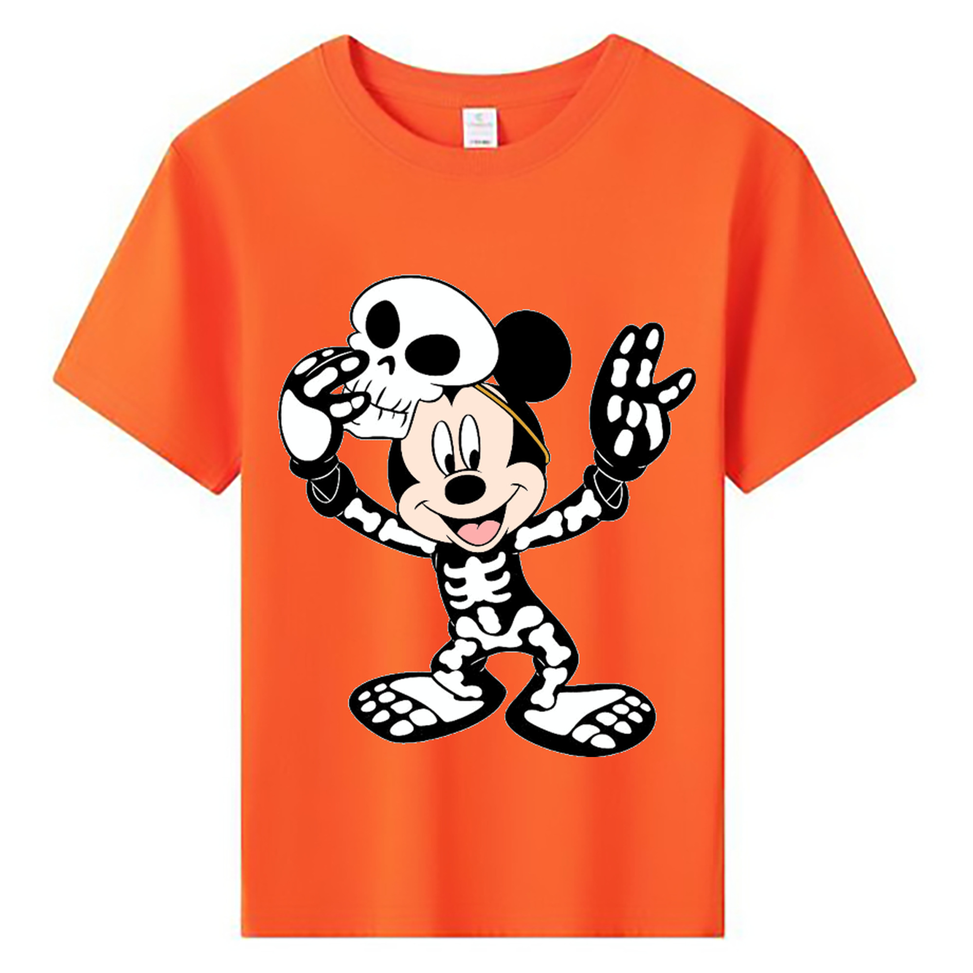 ミッキーマウス Mickey Mouse 綿100％キッズTシャツ（フロントプリント）