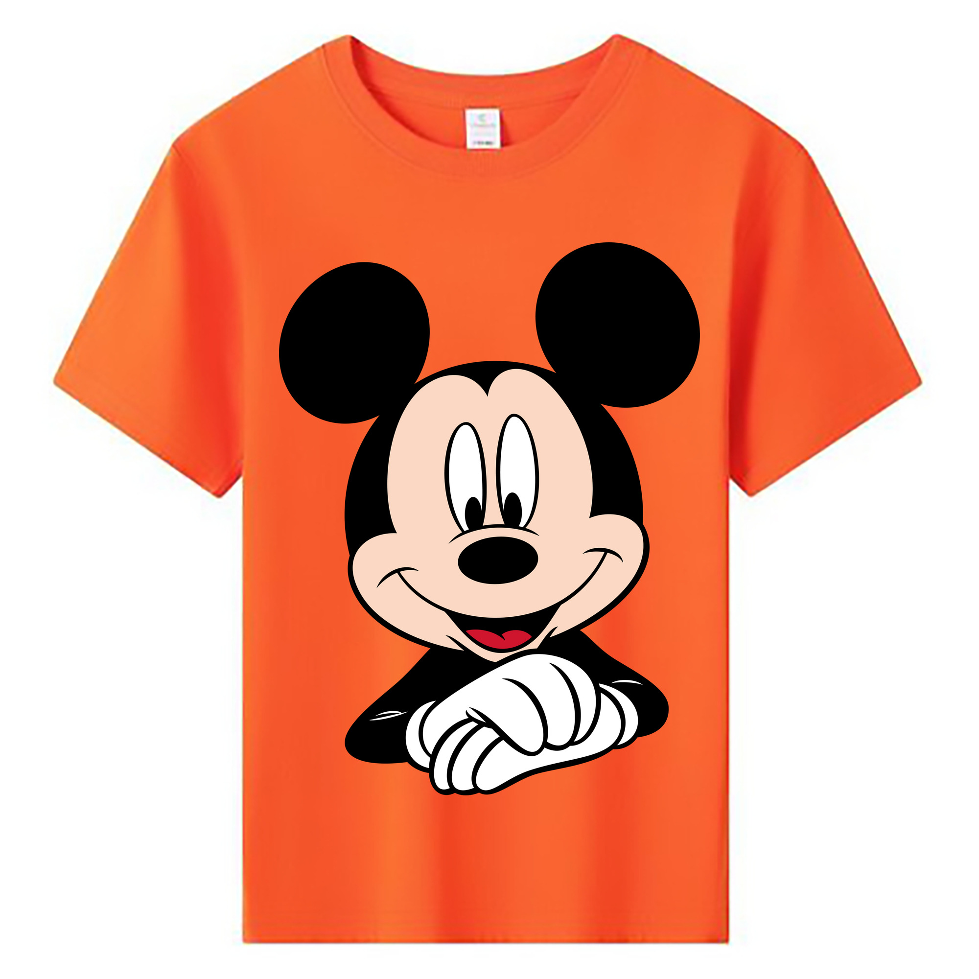 ミッキーマウス Mickey Mouse 綿100％キッズTシャツ（フロントプリント）