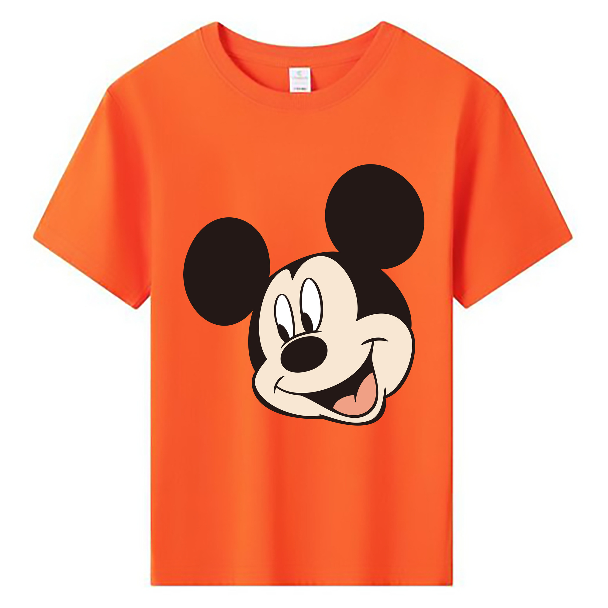 ミッキーマウス Mickey Mouse 綿100％キッズTシャツ（フロントプリント）