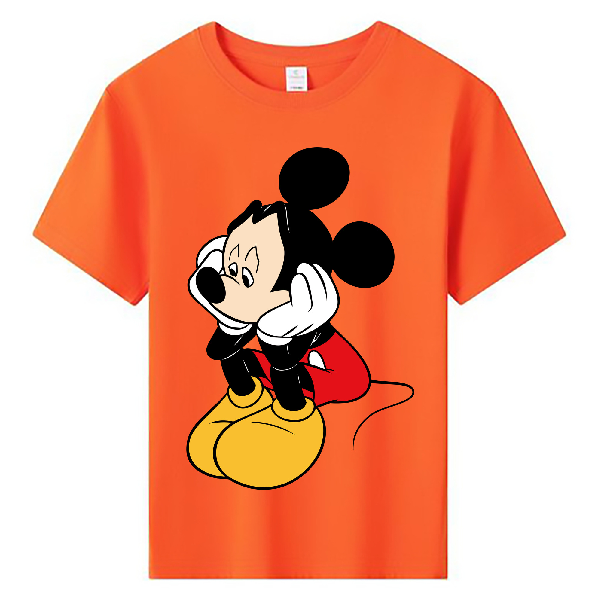 ミッキーマウス Mickey Mouse 綿100％キッズTシャツ（フロントプリント）